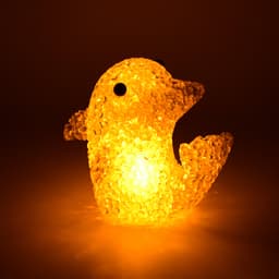 Dolphin Shape Crystal LED Night Light Lamp of Cute Glowing Animal Decorative Light (1 Pc)