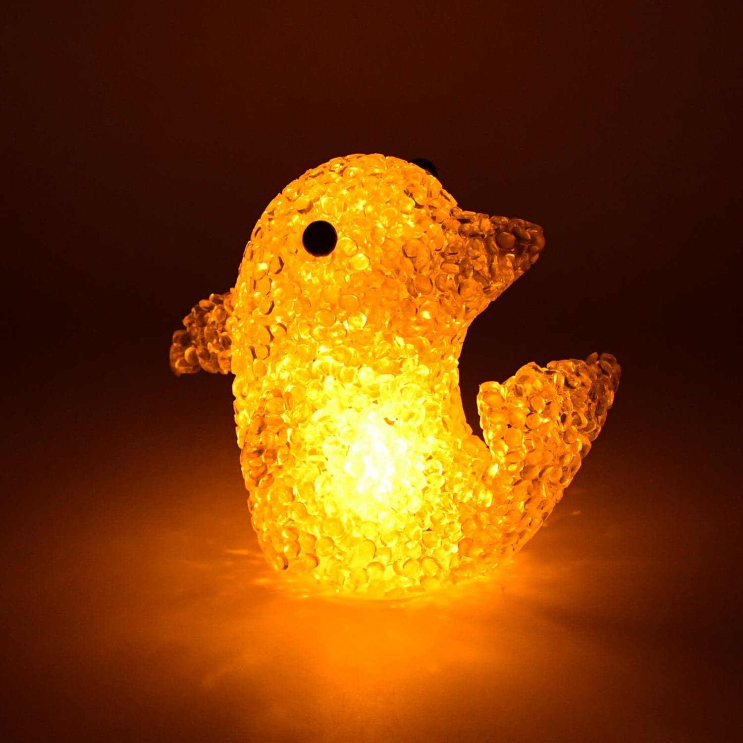 Dolphin Shape Crystal LED Night Light Lamp of Cute Glowing Animal Decorative Light (1 Pc) thumbnail 1