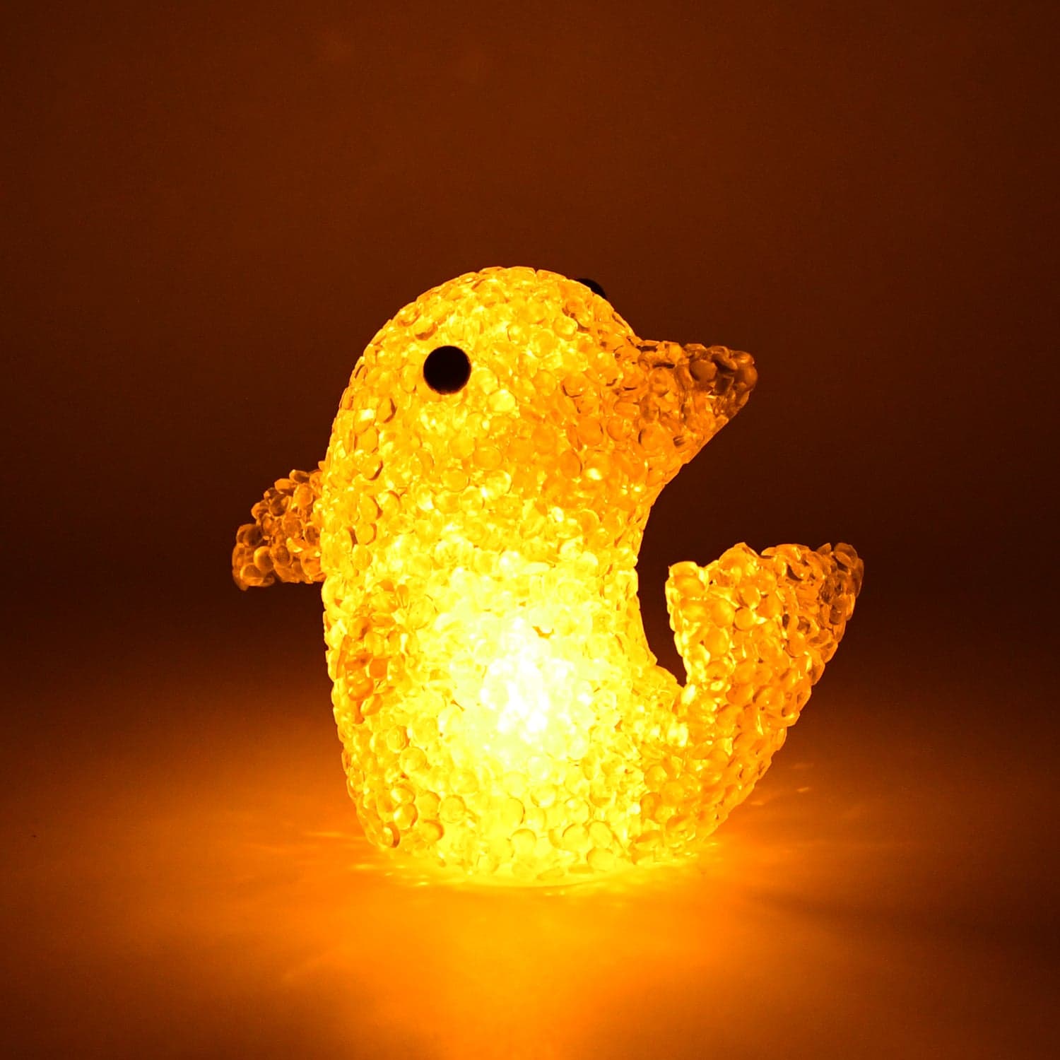 Dolphin Shape Crystal LED Night Light Lamp of Cute Glowing Animal Decorative Light (1 Pc) thumbnail 3