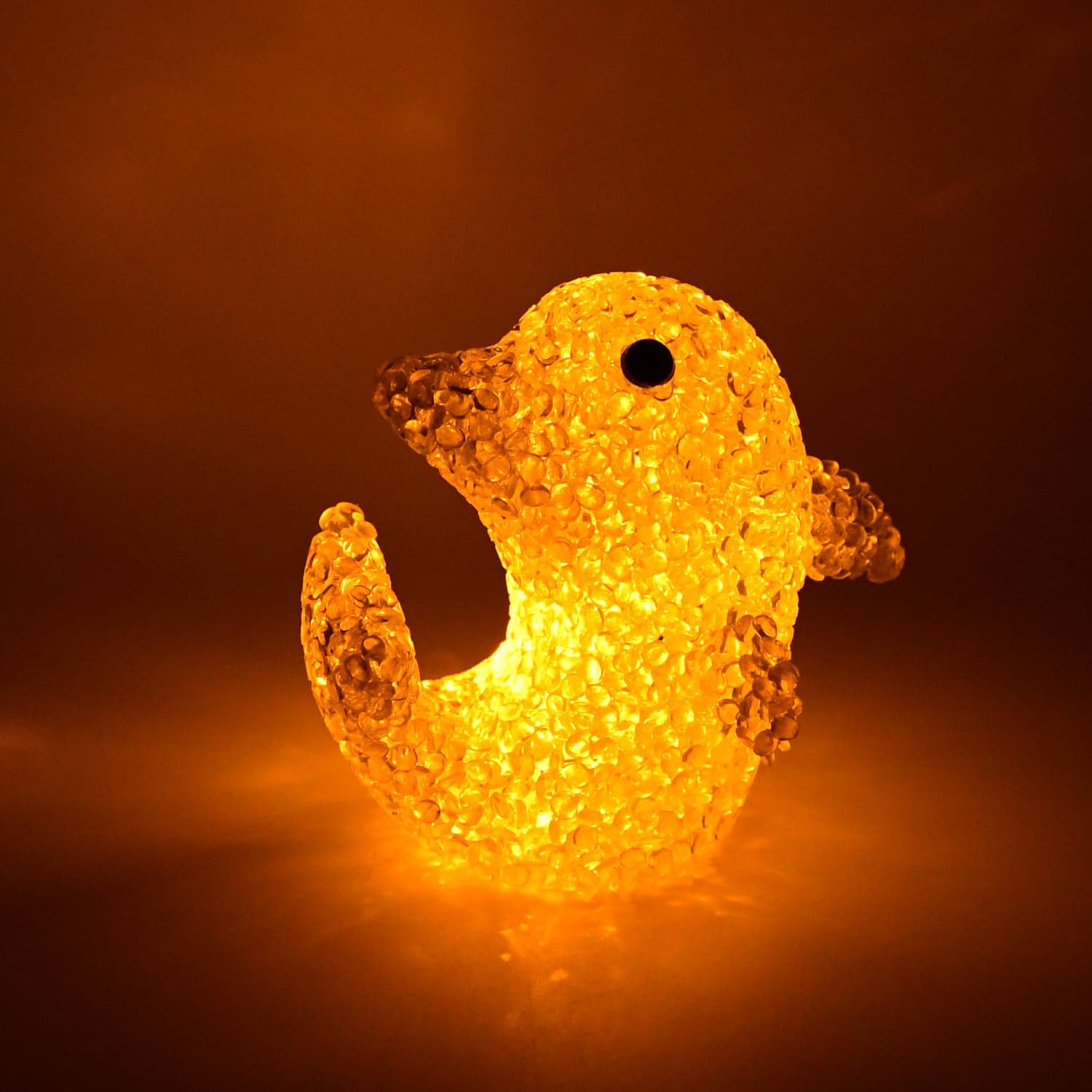 Dolphin Shape Crystal LED Night Light Lamp of Cute Glowing Animal Decorative Light (1 Pc) thumbnail 4