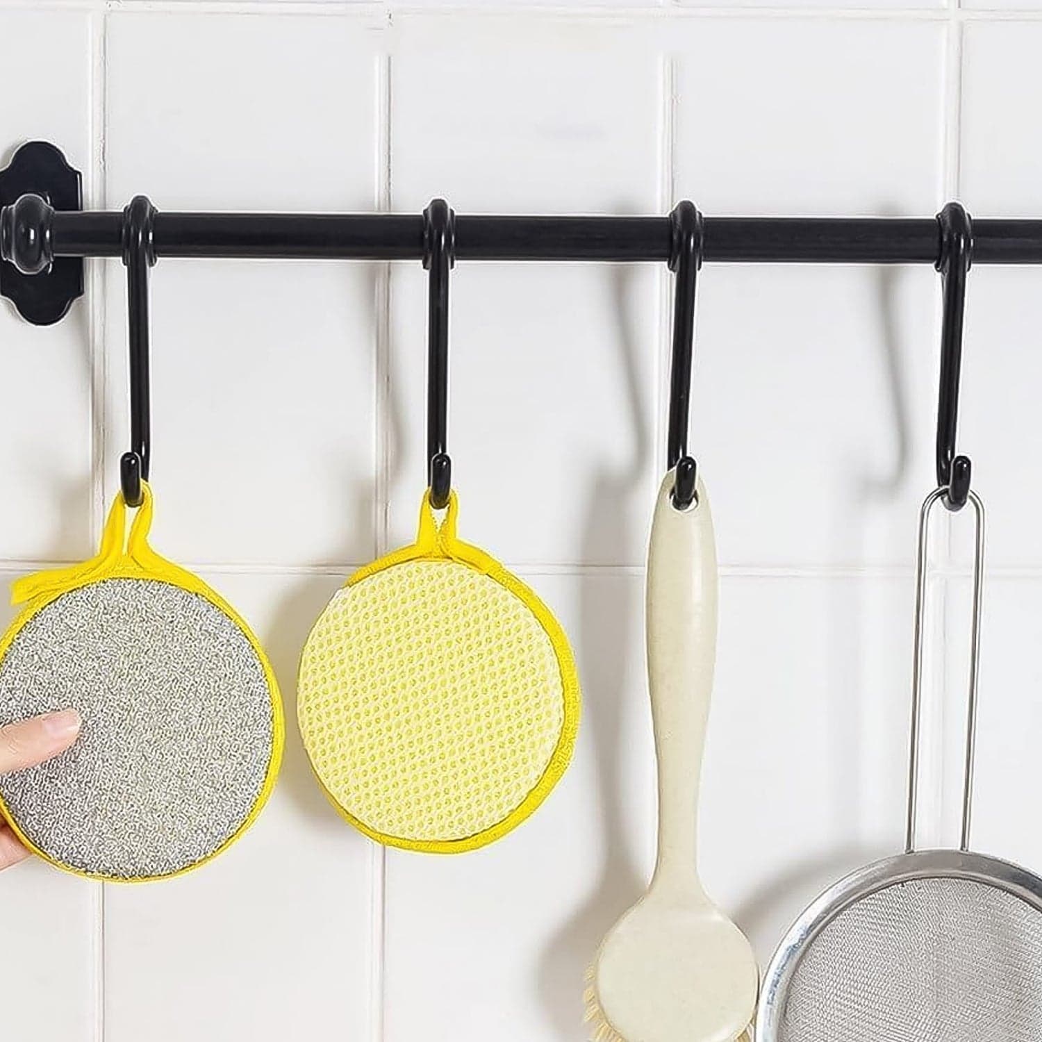 Double Side Dishwashing Sponge Dish Washing Brush (1 Pc) thumbnail 6