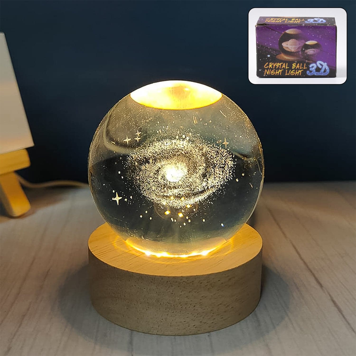 3D Crystal Ball lamps With Base (1 Pc) thumbnail 1