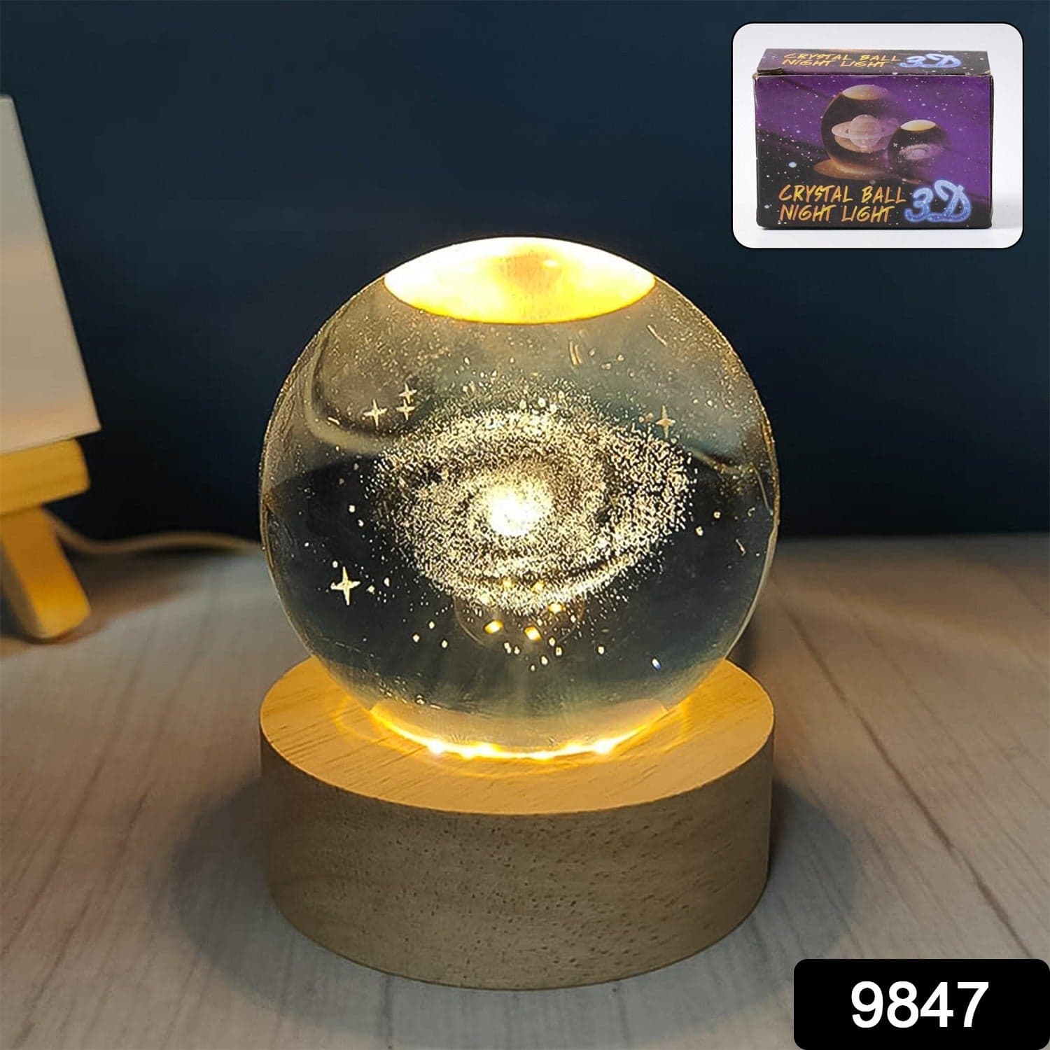 3D Crystal Ball lamps With Base (1 Pc) thumbnail 2