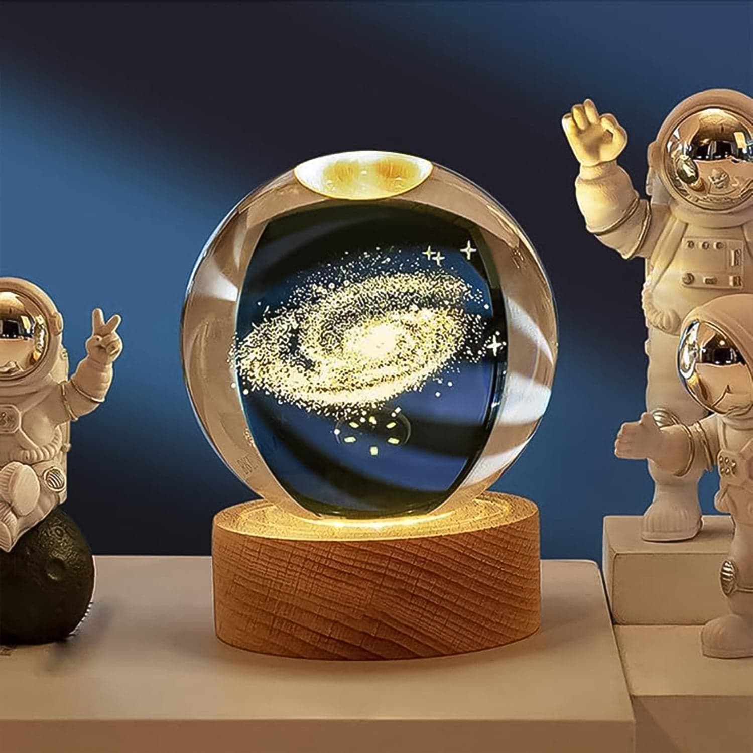 3D Crystal Ball lamps With Base (1 Pc) thumbnail 3