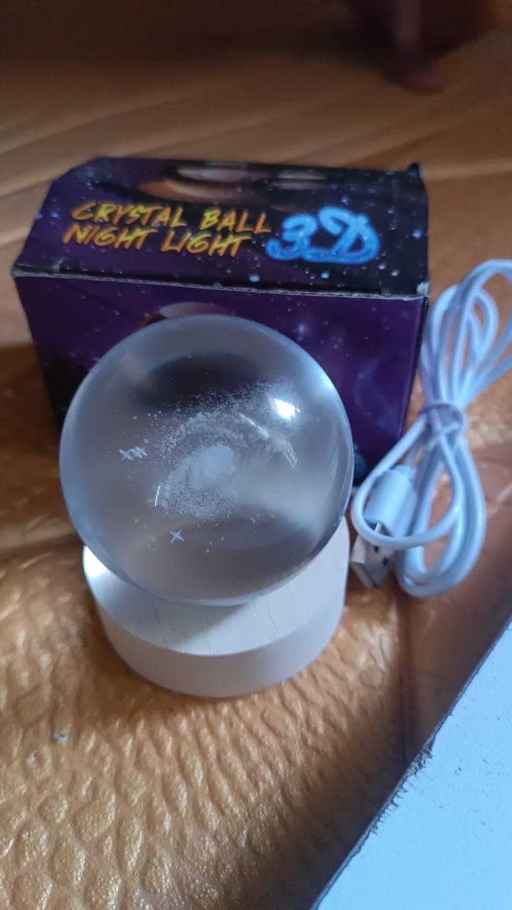 3D Crystal Ball lamps With Base (1 Pc) thumbnail 7