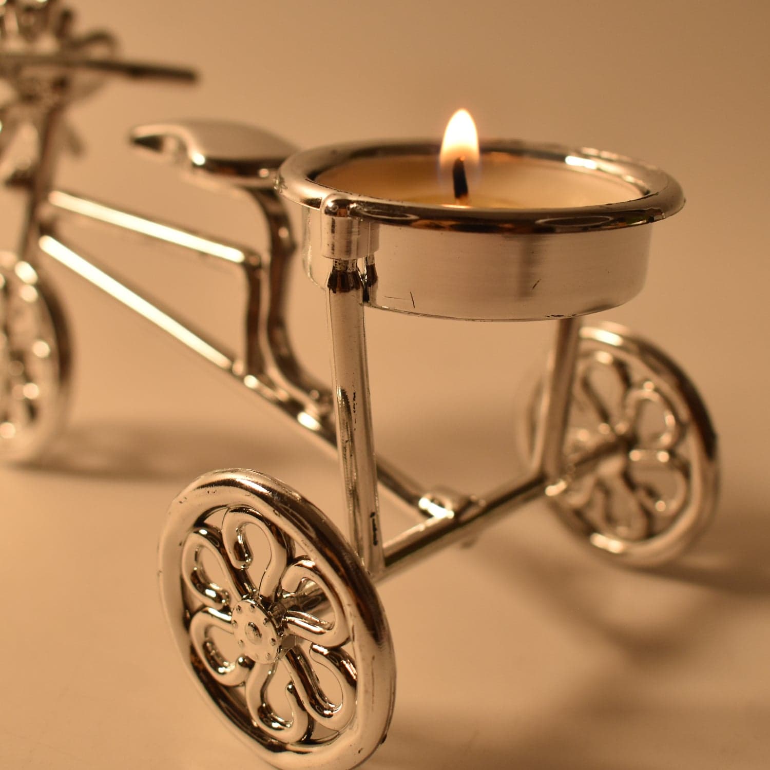 Cycle Tealight Holder / Candle Holder Decorative Candle, Diwali (1 Pc) thumbnail 3