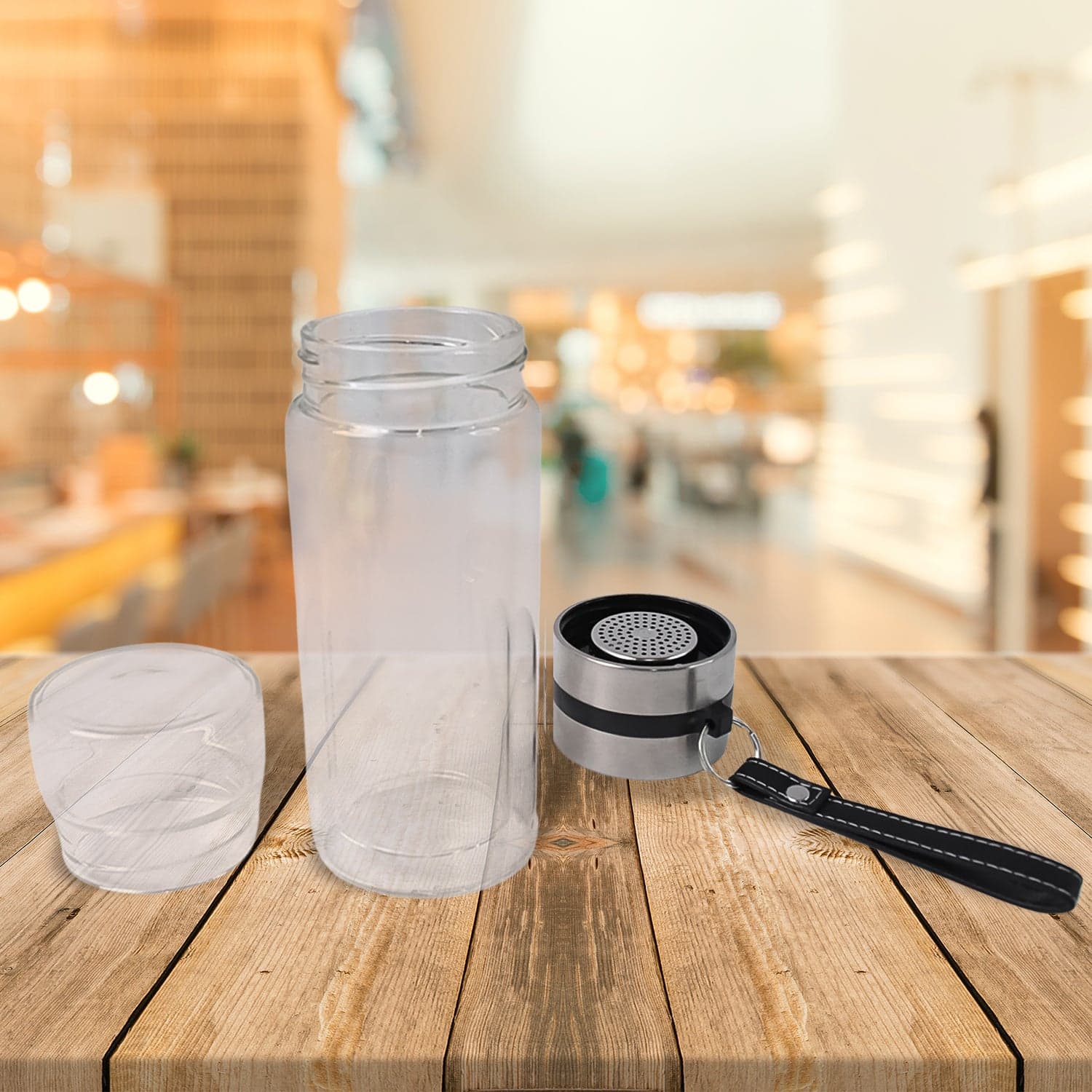 Glass Tea Infuser Bottle. Double Wall Outdoor sport Glass water bottle (550ml) thumbnail 4