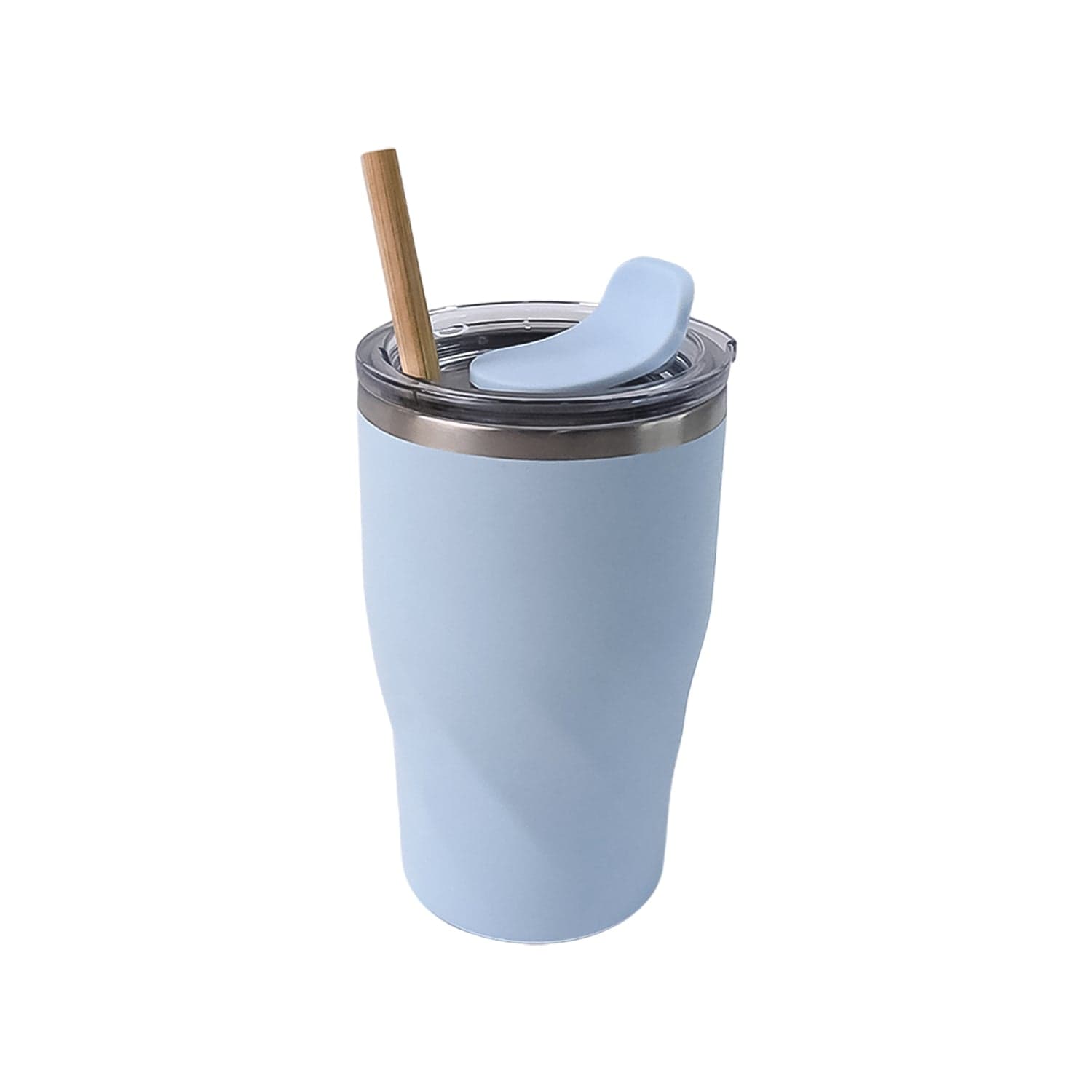 Stainless Steel Insulated Coffee Mug With Wooden Straw (350ml Approx) thumbnail 4