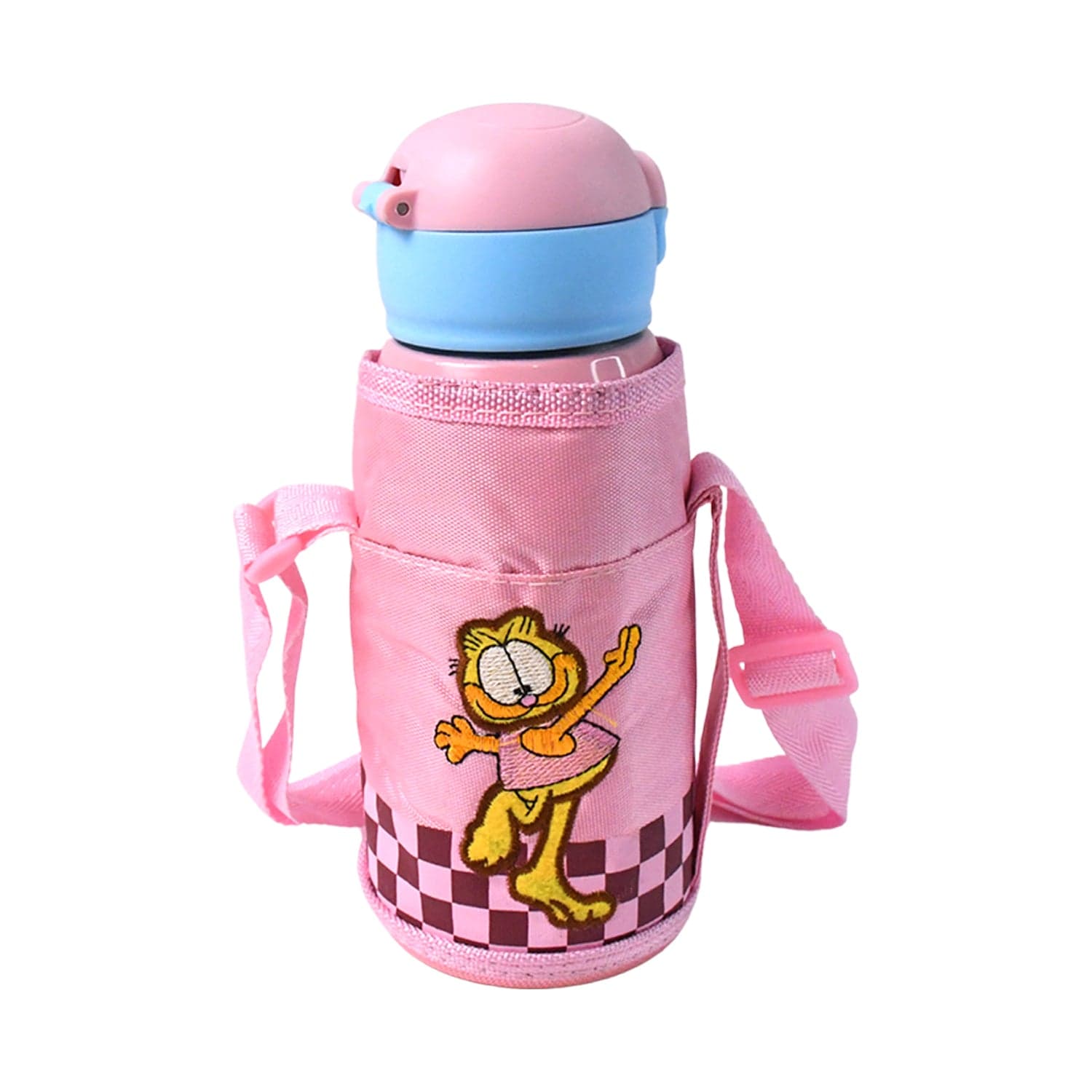 Thermos steel Double Wall Vacuum Bottle With Cover & Strap 600ml Approx thumbnail 5