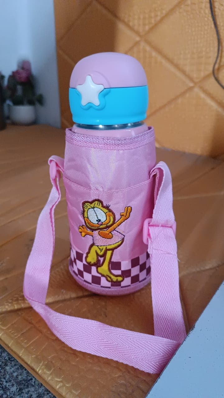 Thermos steel Double Wall Vacuum Bottle With Cover & Strap 600ml Approx thumbnail 7