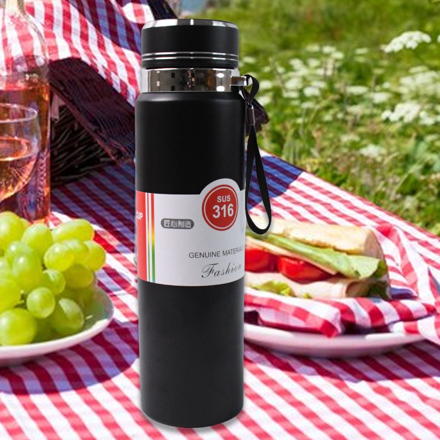 Stainless Steel Double wall Insulation Water Bottle (1000 ML) thumbnail 1