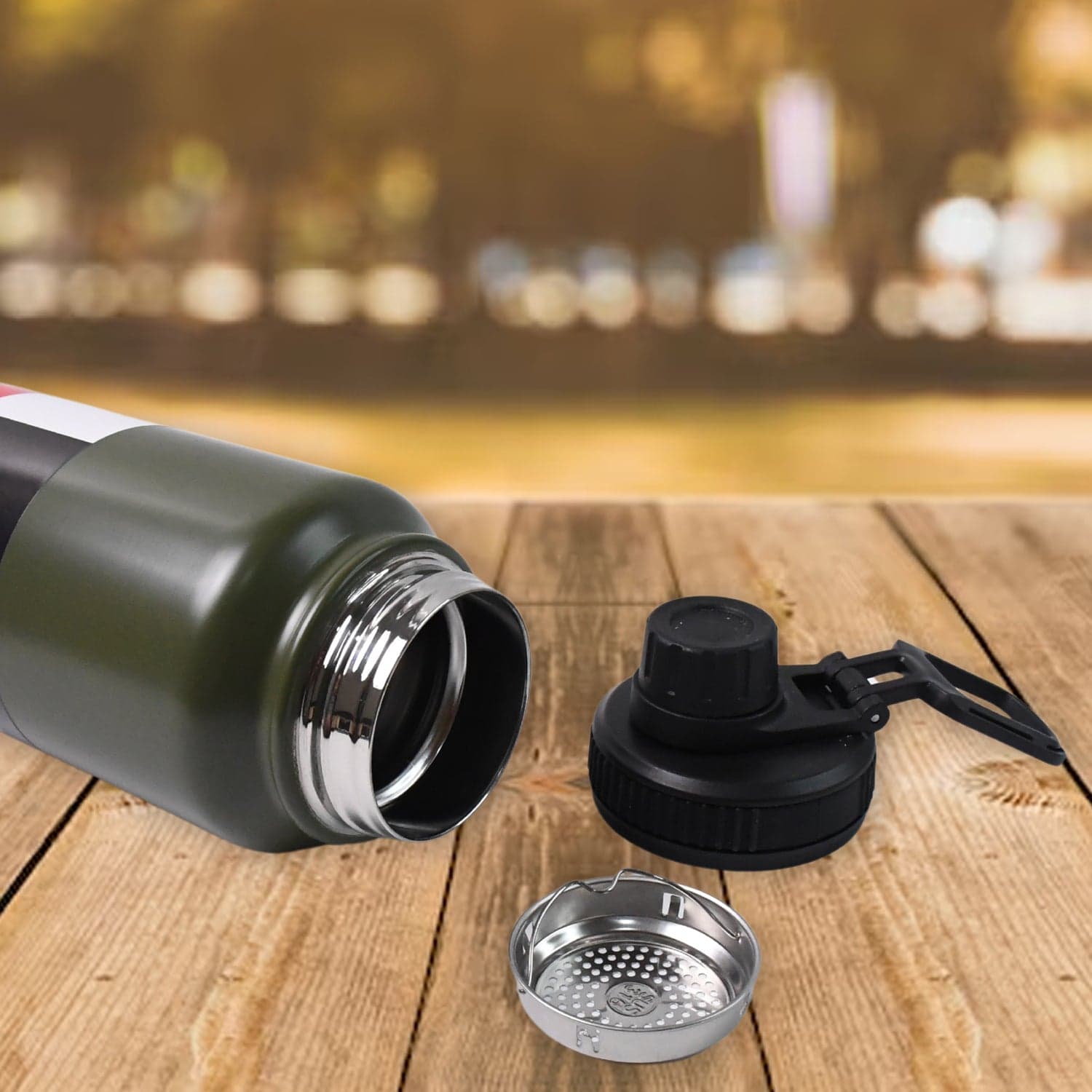 Stainless Steel Double Wall Vacuum-Insulated Drink Water Bottle (1000 ML / Mix Color) thumbnail 3