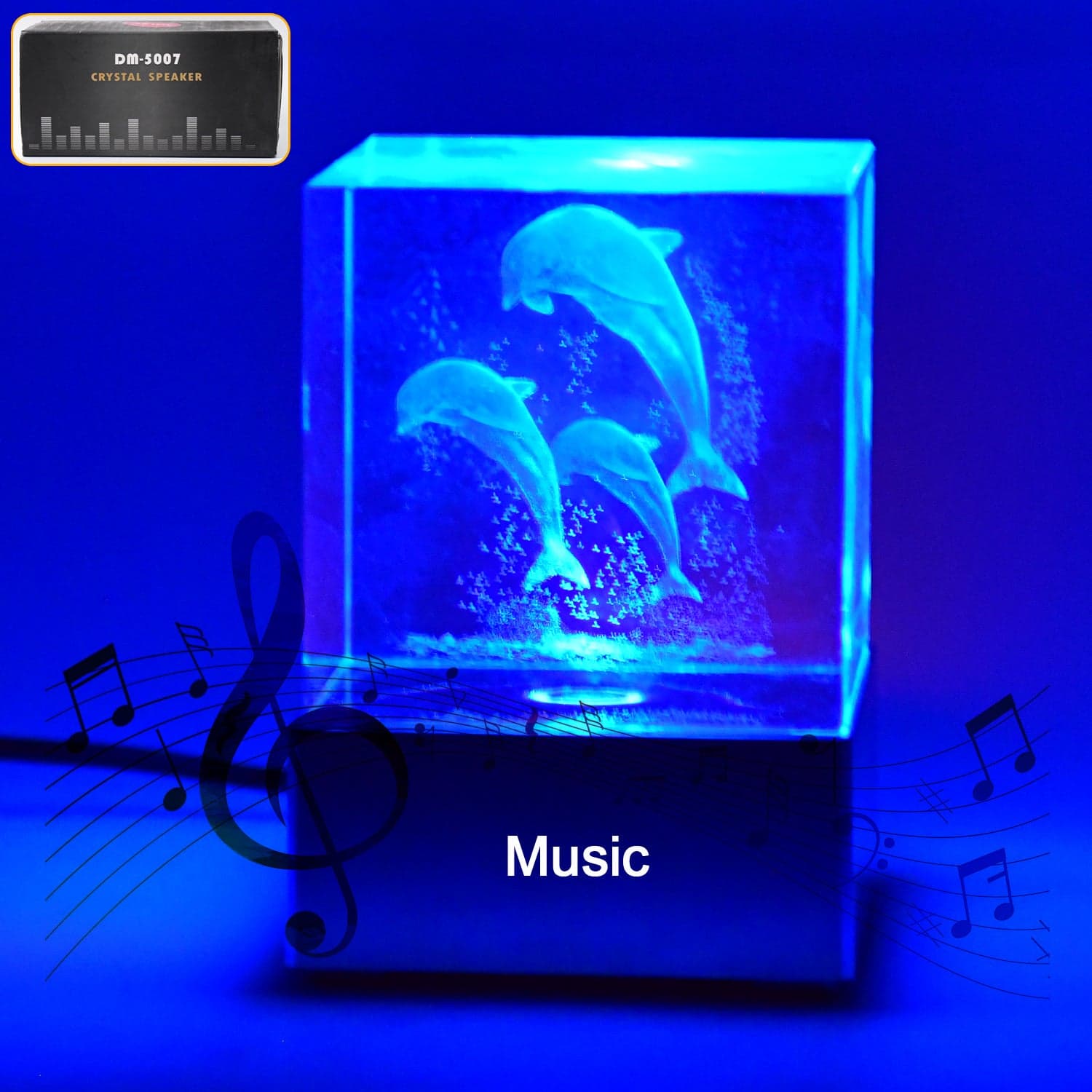 3D Mix Design LED Light Base With Speaker (1 Pc / B Grade) thumbnail 4