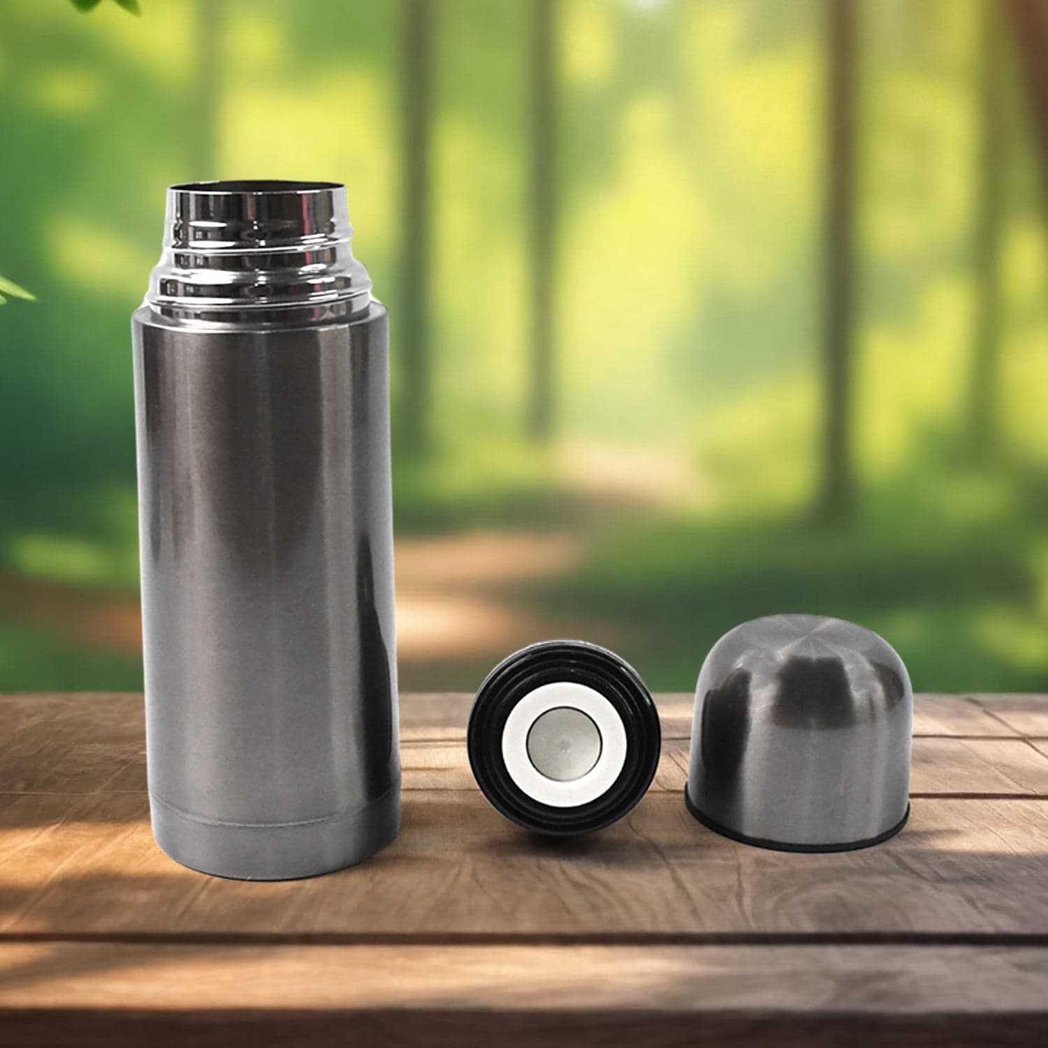 Stainless Steel Hot And Cold Water Bottle With Push-down Lid (350ml) thumbnail 4