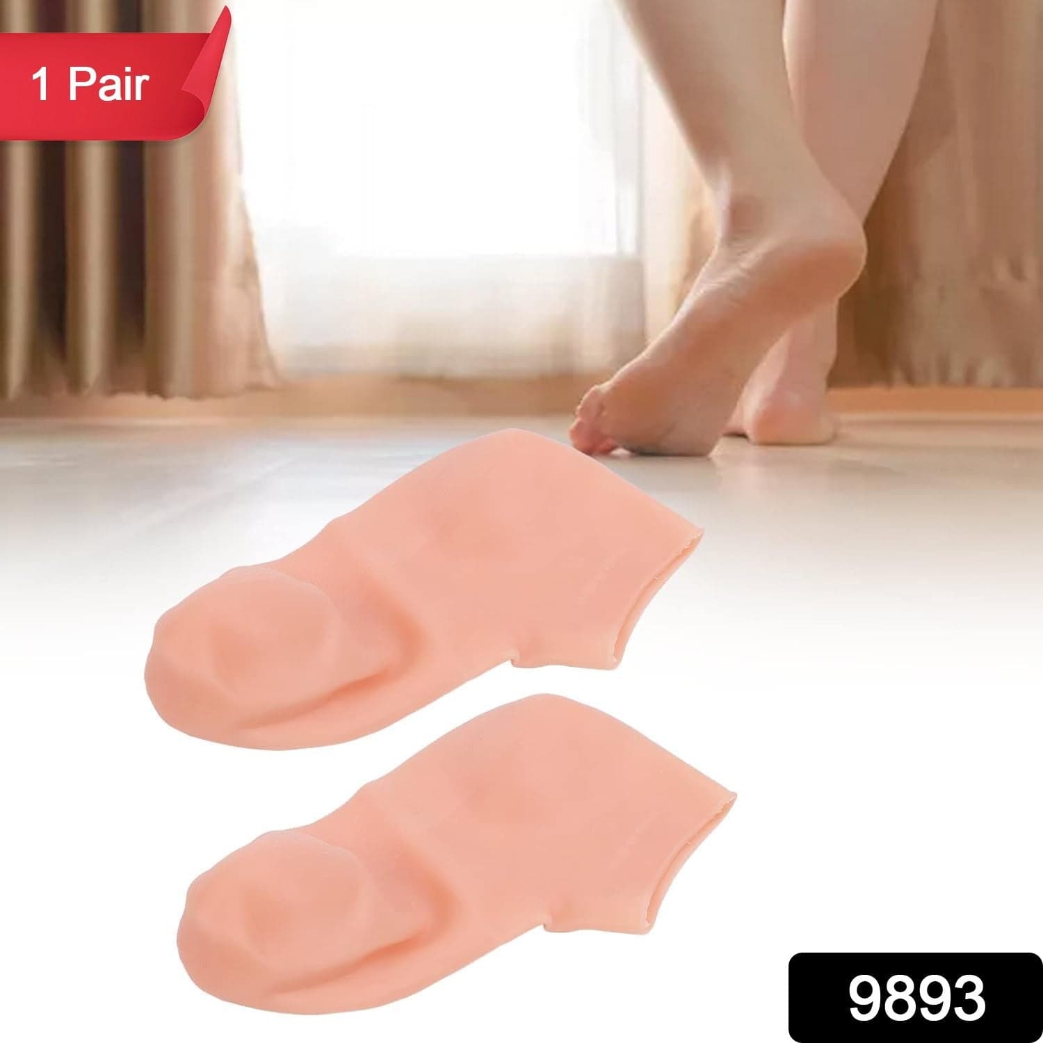 Silicone Soft Moisturizing Socks (1 Pair) thumbnail 2
