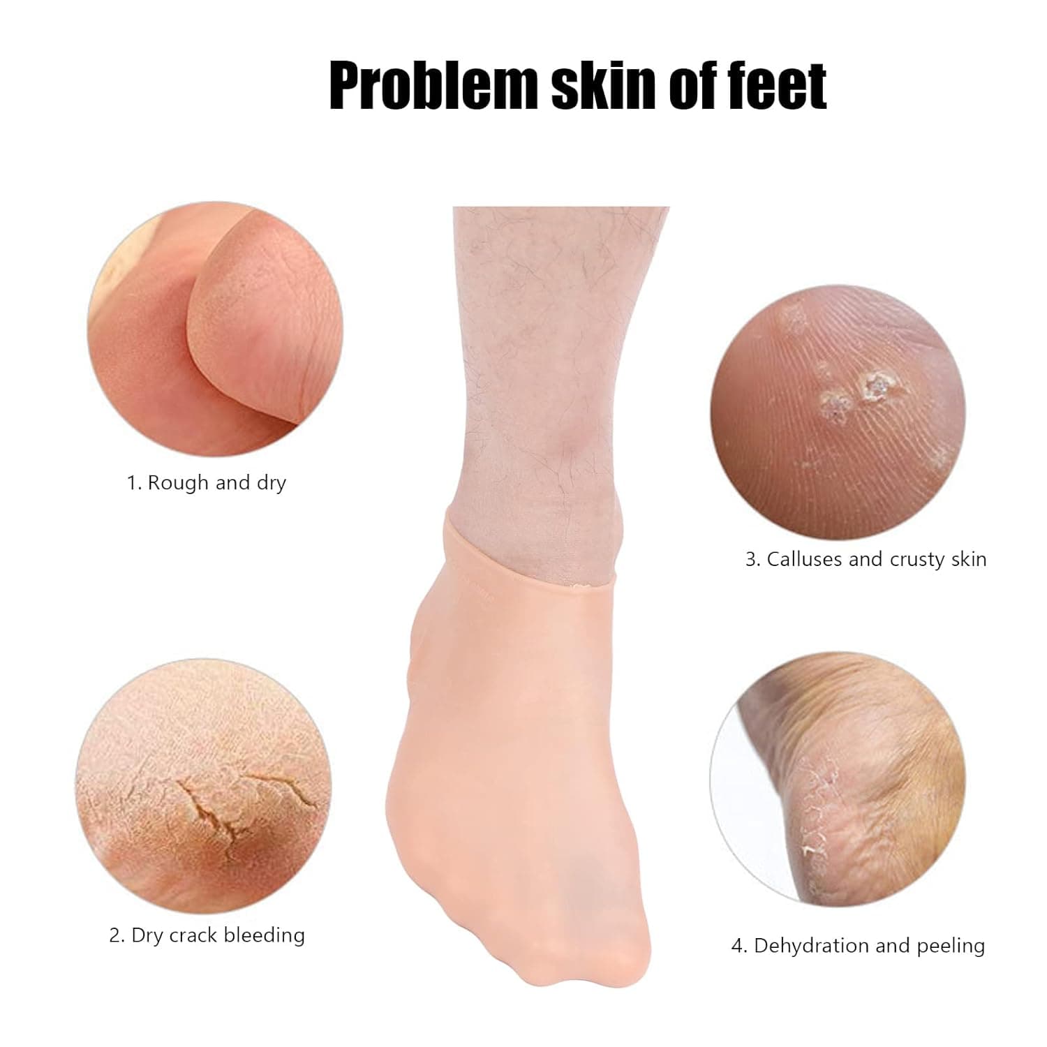 Silicone Soft Moisturizing Socks (1 Pair) thumbnail 5