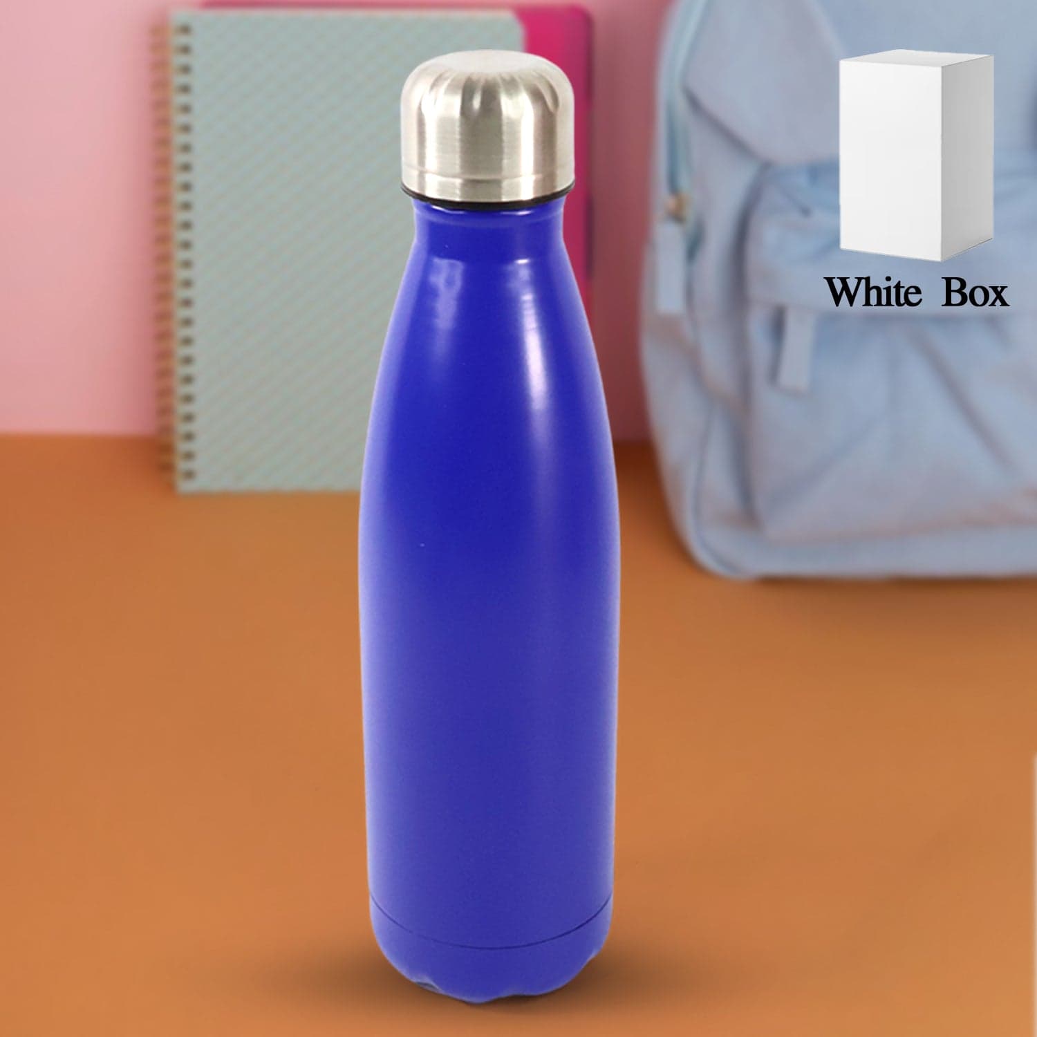 Stainless Steel Single Wall Water Bottle 400ml approx thumbnail 1