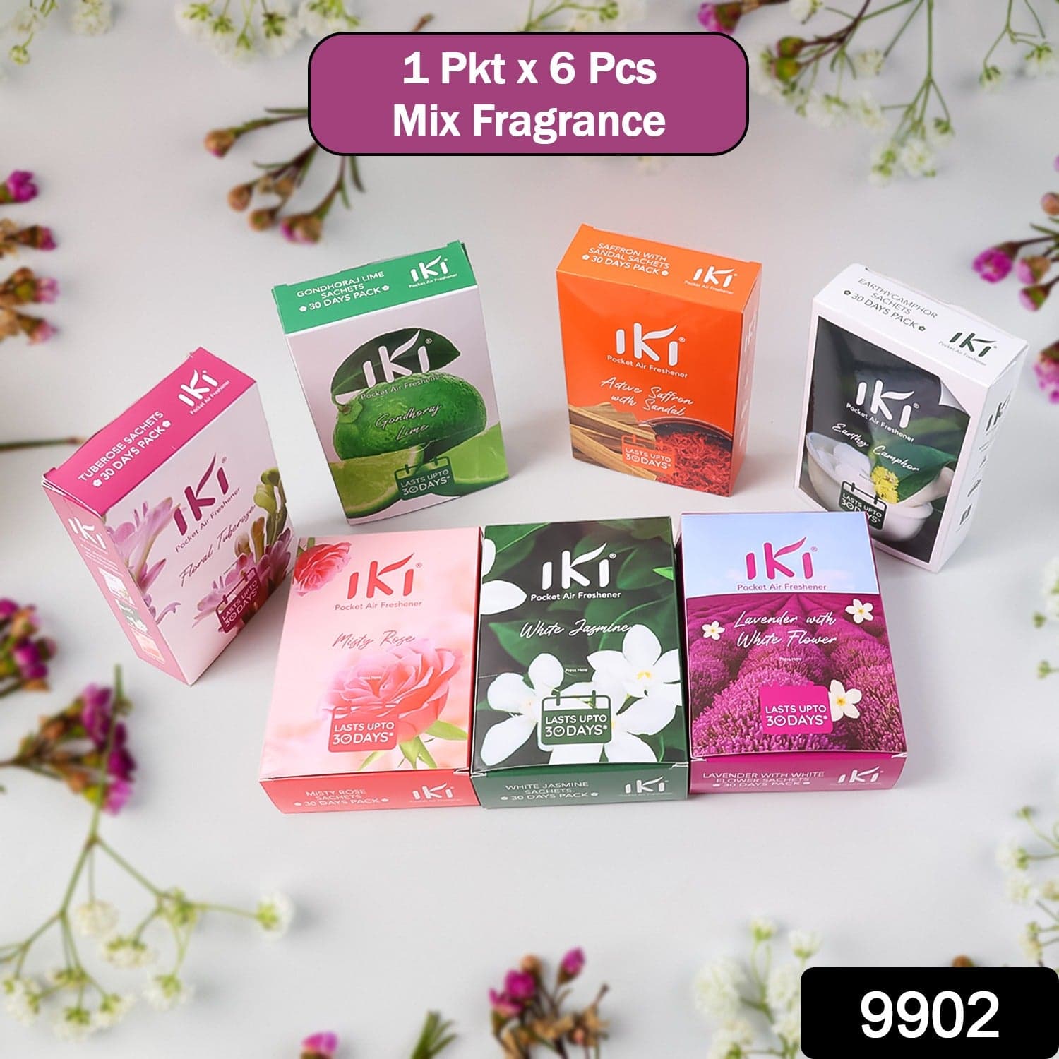 IKI Pocket Air Freshener Mix Flevar / Fragrance (1 Pkt / Inside 6 Pcs ) thumbnail 2