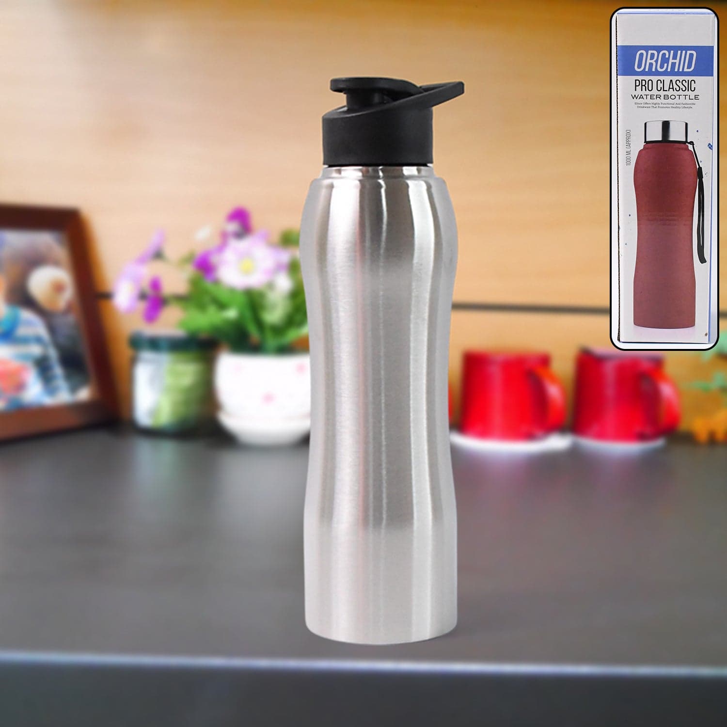 Stainless Steel Double Wall Vacuum-Insulated Drink Water Bottle (1000 ML Approx) thumbnail 1