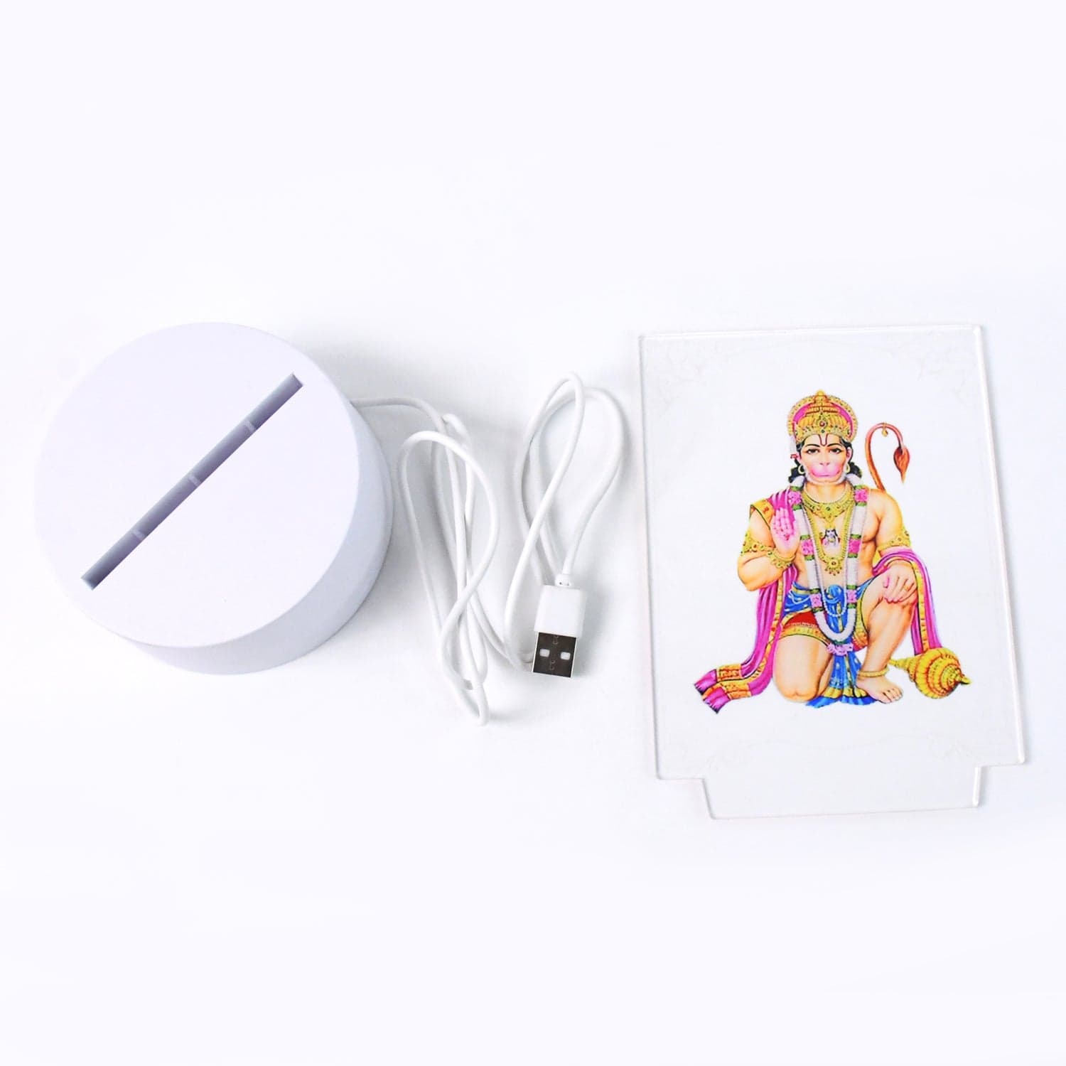 Beautiful 3D Lord Hanuman Frame with soft white light (1 Pc) thumbnail 4