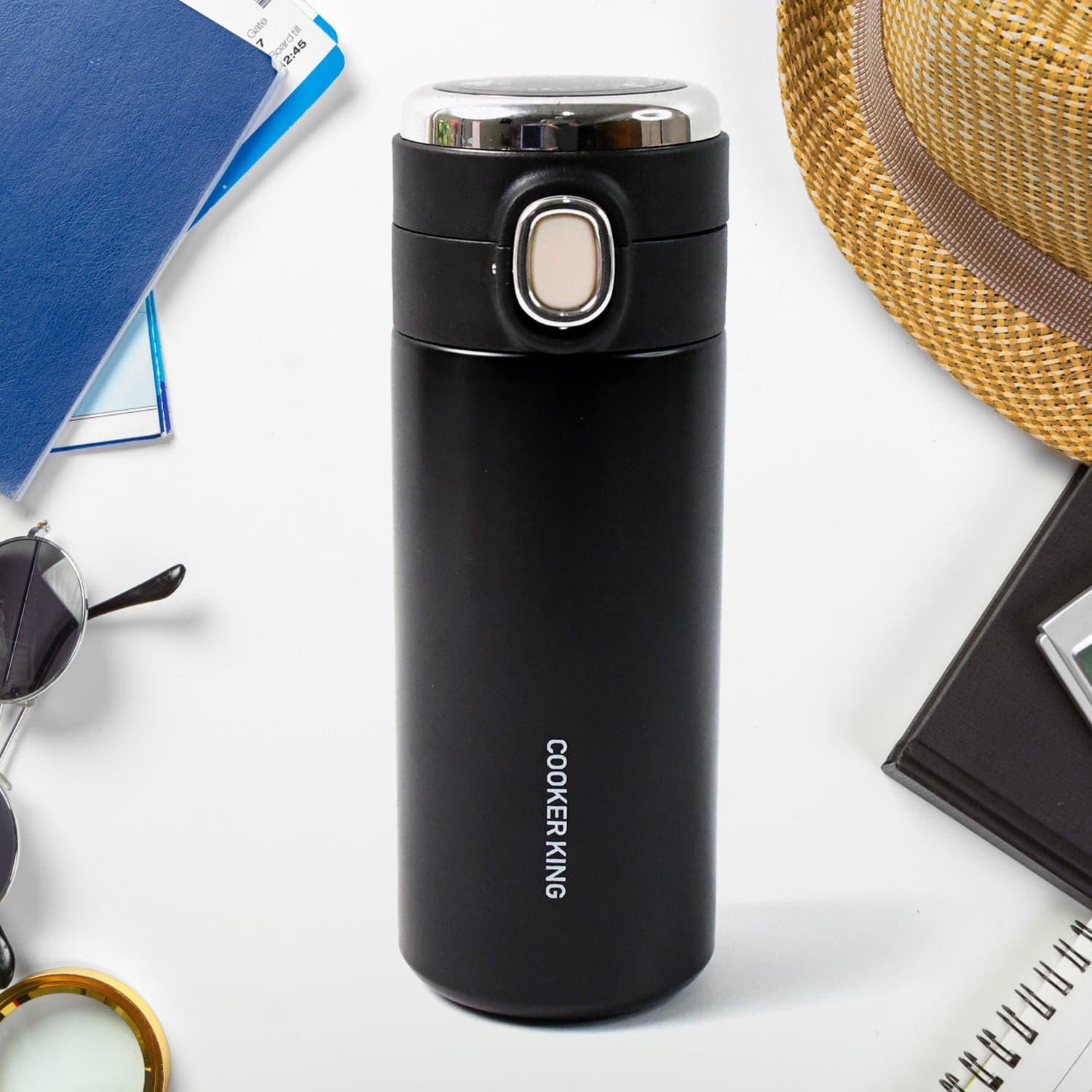 Stainless Steel Insulated Vacuum Bottle With Insulated Cap Lock (350ml) Approx thumbnail 1
