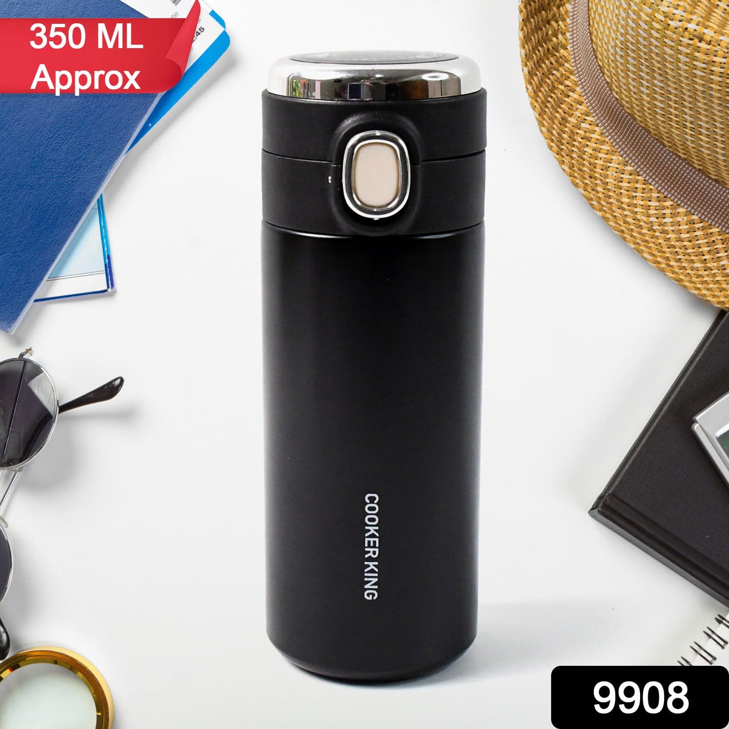 Stainless Steel Insulated Vacuum Bottle With Insulated Cap Lock (350ml) Approx thumbnail 2