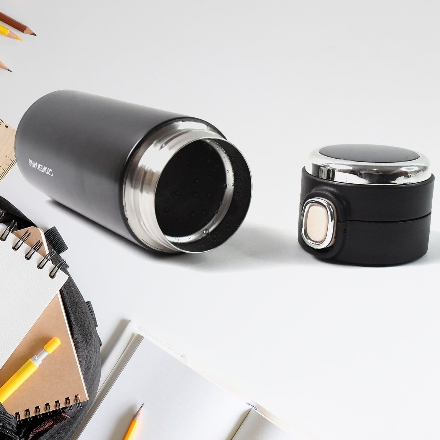 Stainless Steel Insulated Vacuum Bottle With Insulated Cap Lock (350ml) Approx thumbnail 6