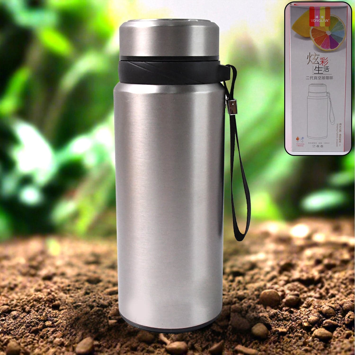 Double-Wall Stainless Steel Vacuum Insulated Bottle (1000ml Approx) thumbnail 1