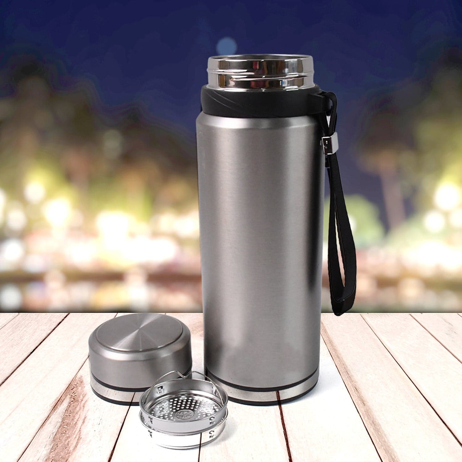 Double-Wall Stainless Steel Vacuum Insulated Bottle (1000ml Approx) thumbnail 4
