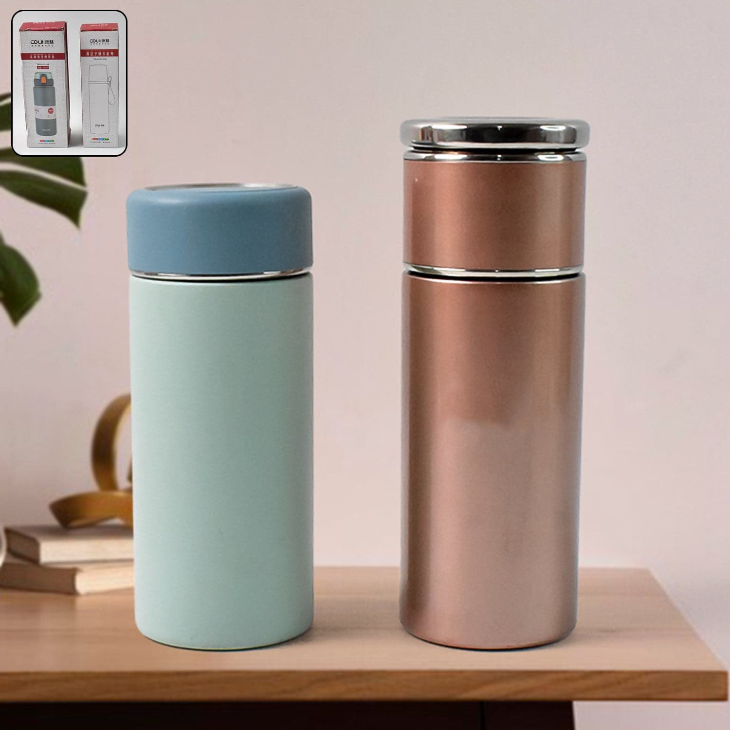 Stainless Steel Travel Water Bottle Approx 350Ml 1 Pc thumbnail 2