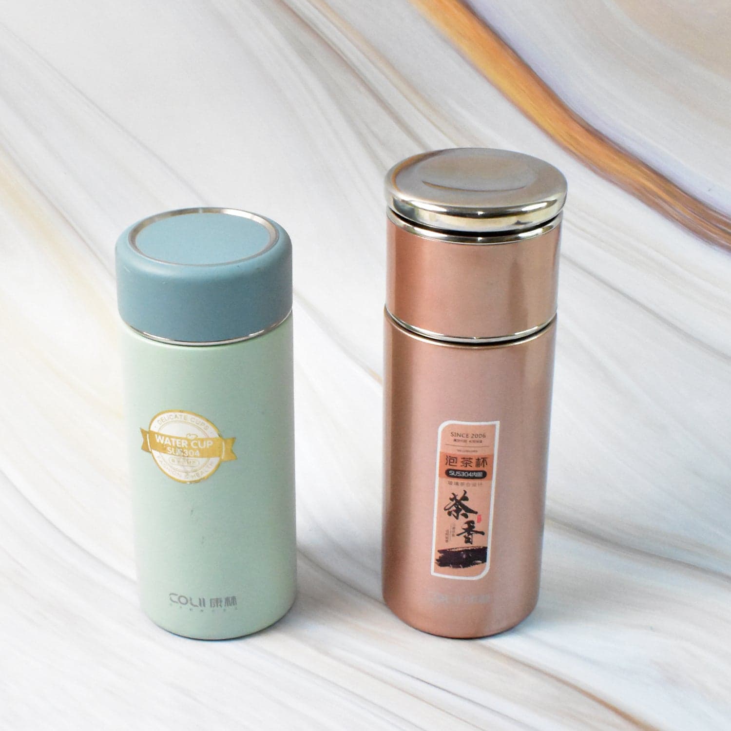 Stainless Steel Travel Water Bottle Approx 350Ml 1 Pc thumbnail 3