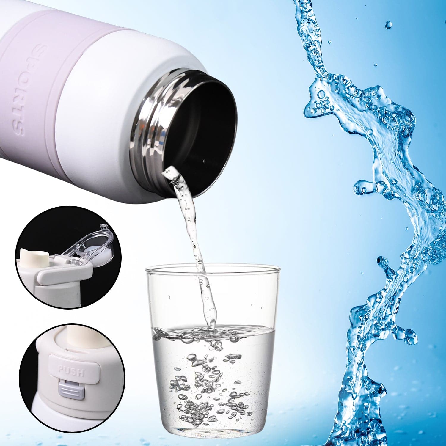 Stainless Steel Water Bottle (680ml Approx) thumbnail 6