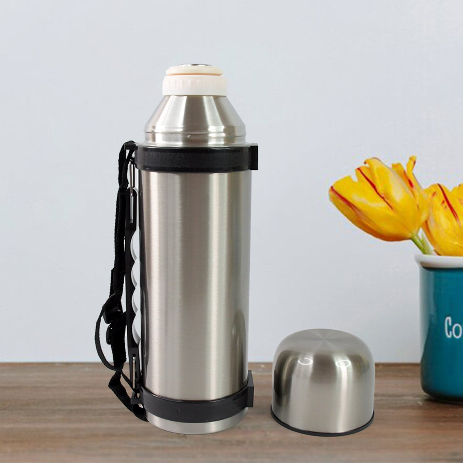 Stainless Steel Insulated Vacuum Bottle (1200ml Approx / Mix Color / 1 Pc) thumbnail 4