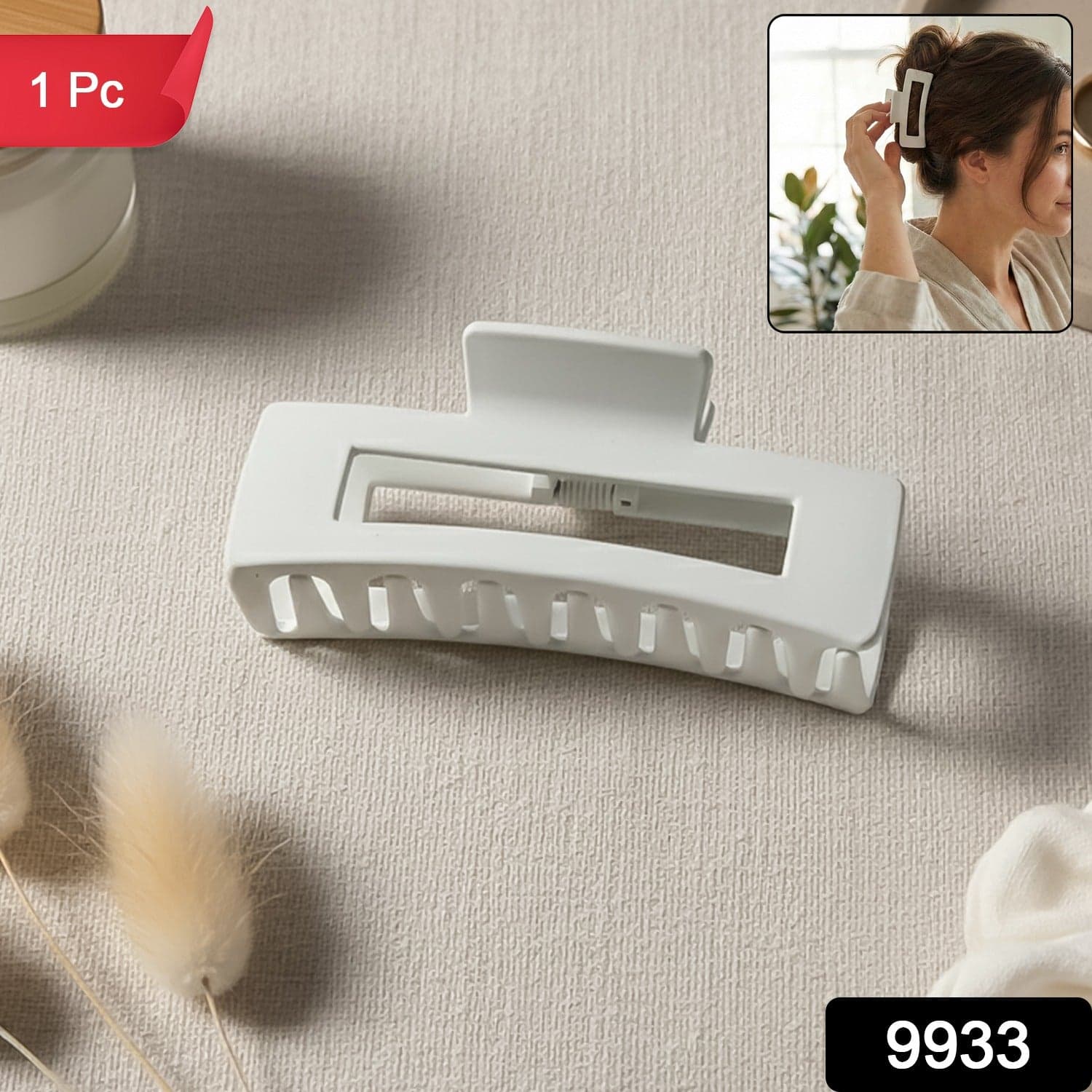 Large Plastic Hair Clip the Elegant Flower Design for Women thumbnail 2