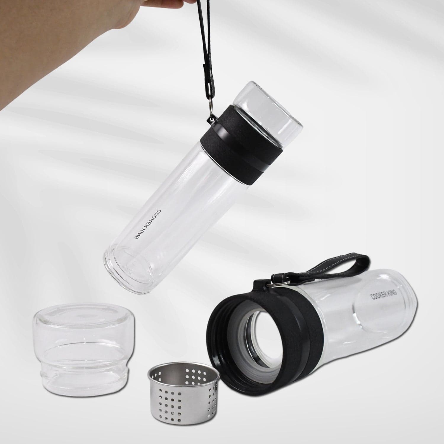 Outdoor Sport Glass Water Bottle With Steel Lid / 500 Ml Approx) thumbnail 4