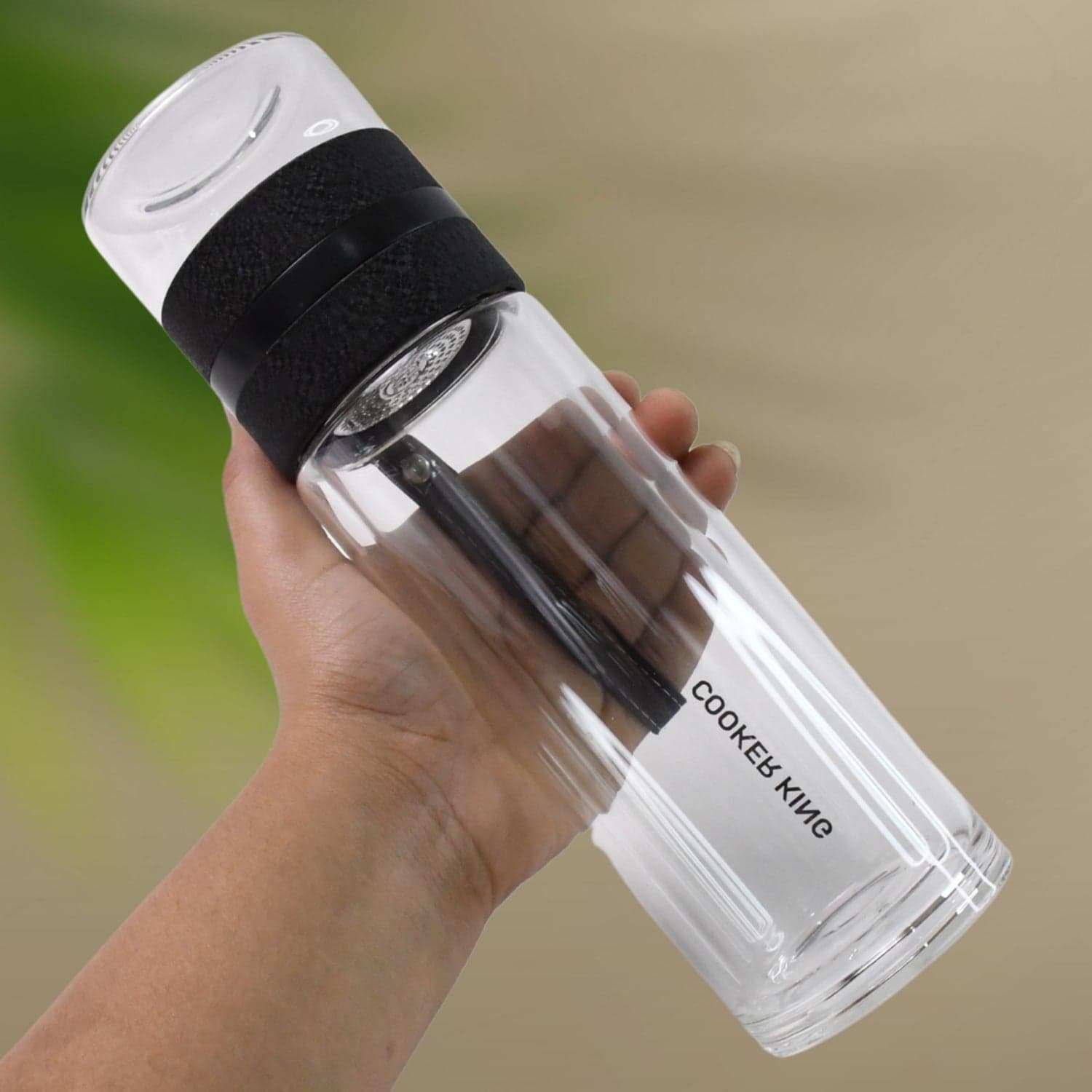 Outdoor Sport Glass Water Bottle With Steel Lid / 500 Ml Approx) thumbnail 6