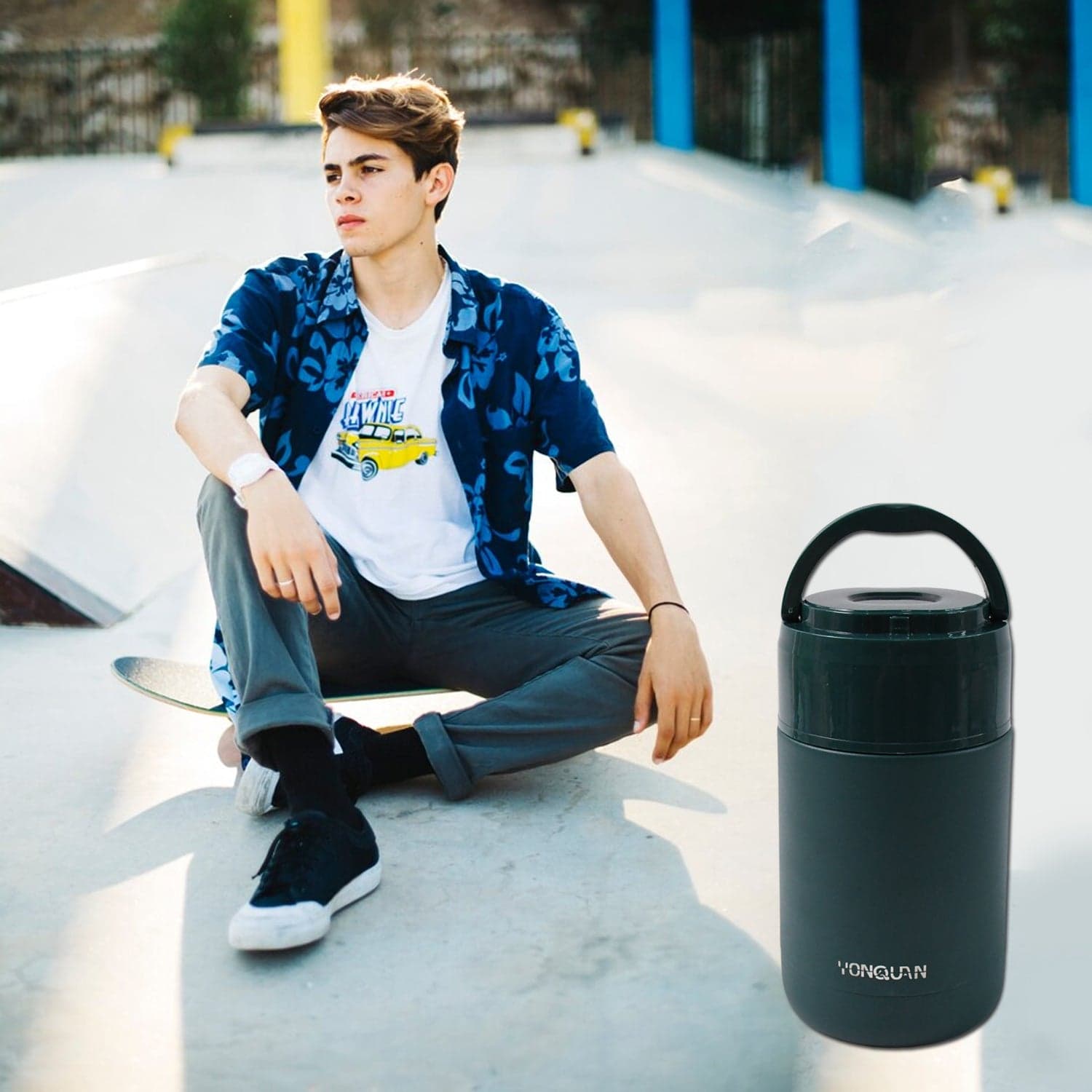 Stainless Steel Insulated Vacuum Double Wall Bottle (1000 ml) thumbnail 6