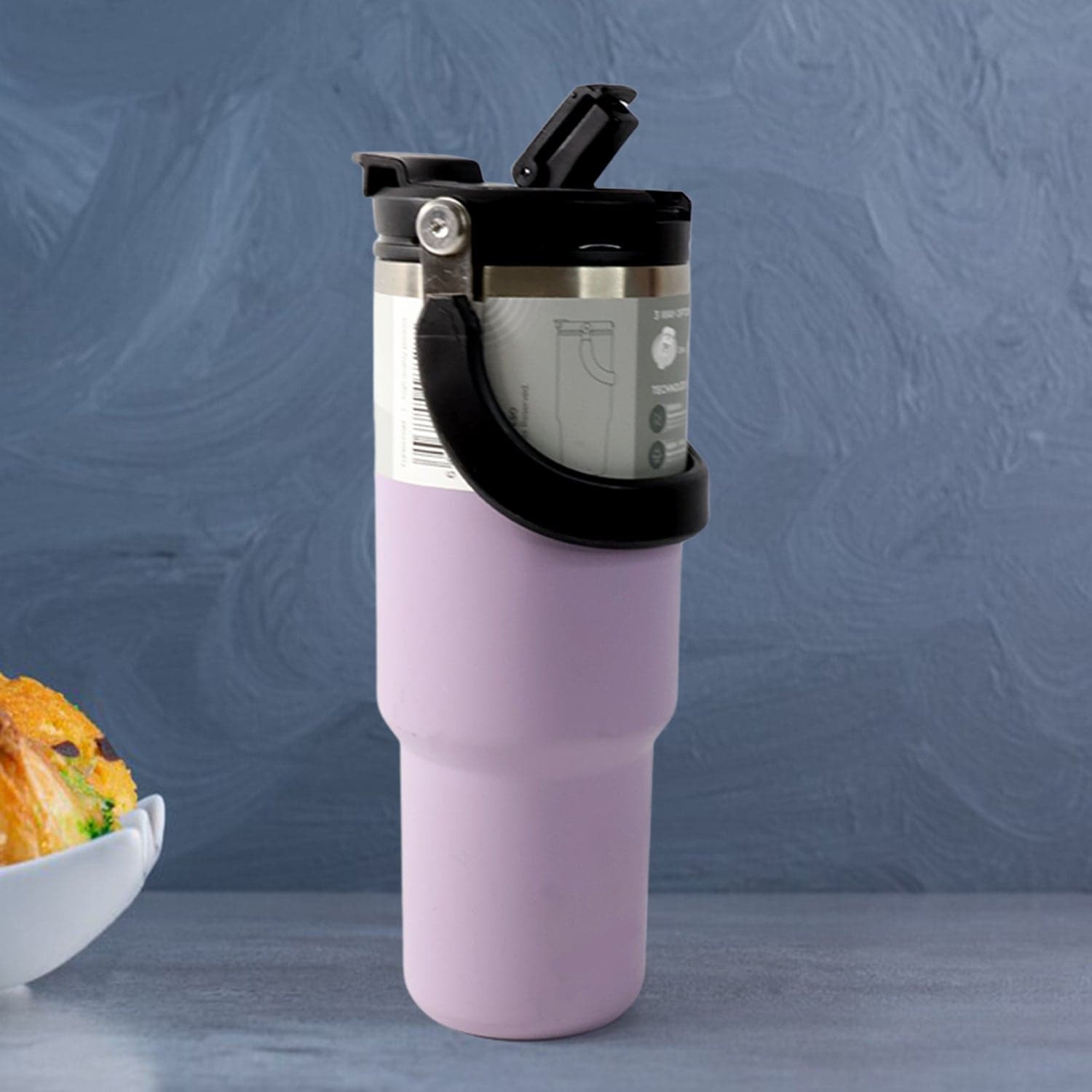 Stainless Steel Vacuum Insulated Coffee Cups Travel Mug With Straw (900 ML Approx / 1 Pc) thumbnail 5