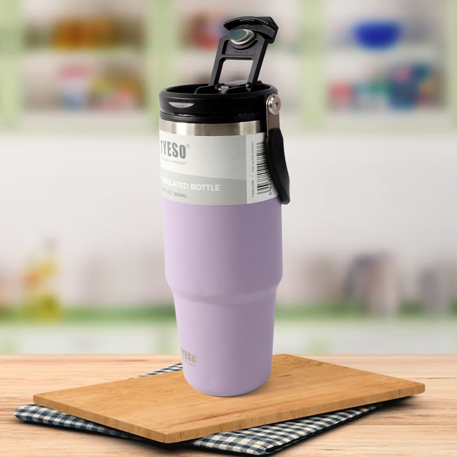 Stainless Steel Vacuum Insulated Coffee Cups Travel Mug With Straw (900 ML Approx / 1 Pc) thumbnail 6
