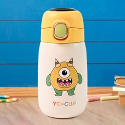 Stainless Steel Single Wall Insulated Flip Lid Kids Water Bottle (300 ML Approx)