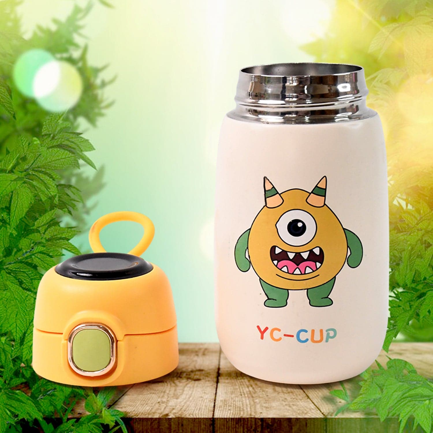 Stainless Steel Single Wall Insulated Flip Lid Kids Water Bottle (300 ML Approx) thumbnail 6