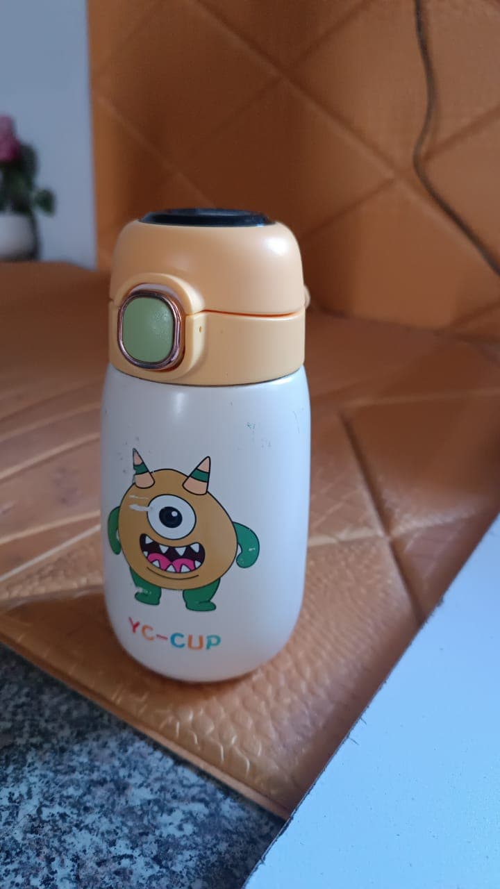 Stainless Steel Single Wall Insulated Flip Lid Kids Water Bottle (300 ML Approx) thumbnail 7