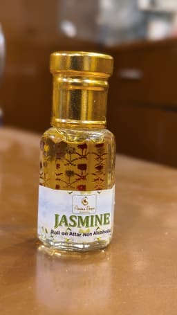 Aroma Drops Roll On Attar Jasmine  – Non Alcoholic Perfume Oil | Long-Lasting | Unisex | Oriental Floral Fragrance