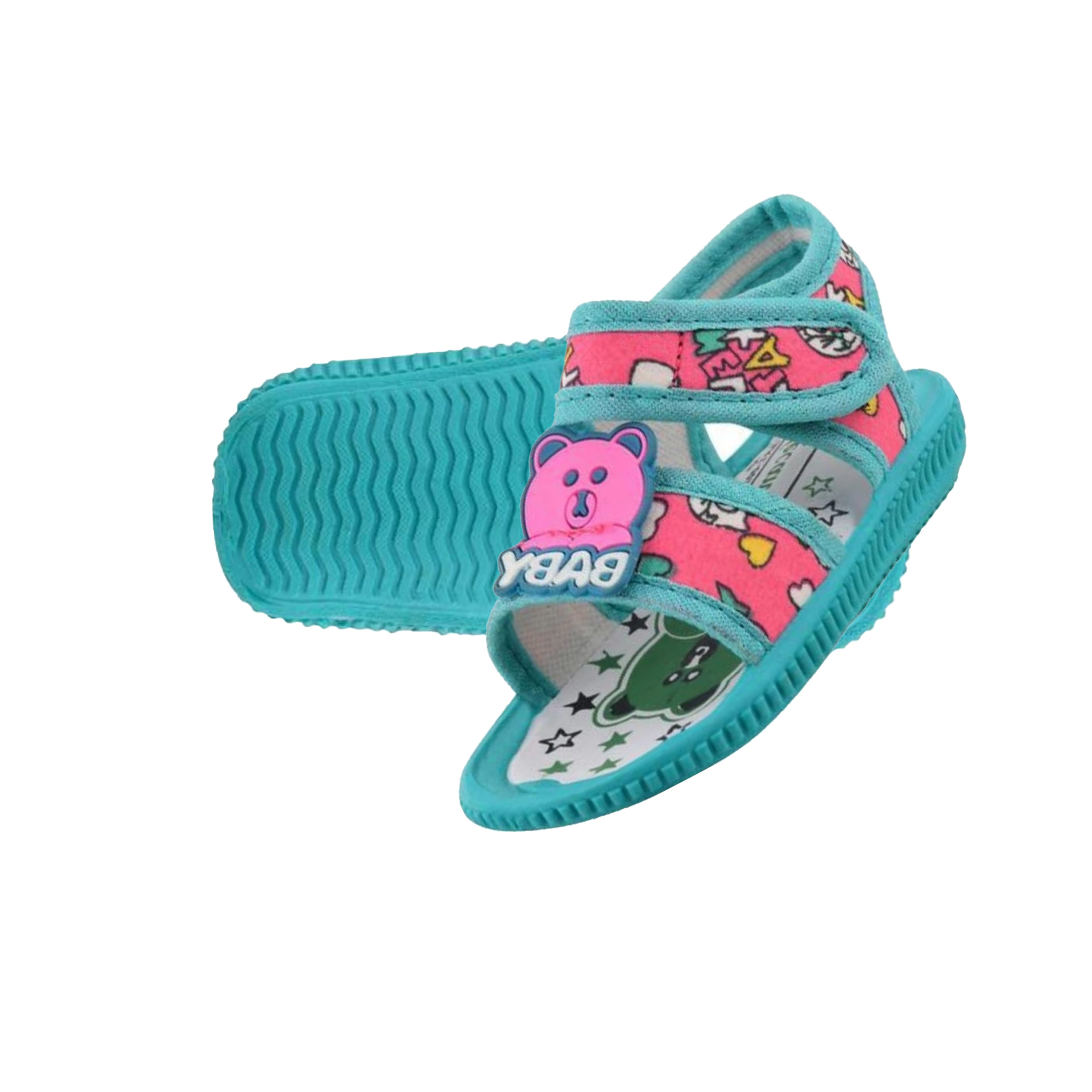 Toddler Cartoon Print Open-Toe Sandals with Hook-and-Loop Ankle Strap thumbnail 4