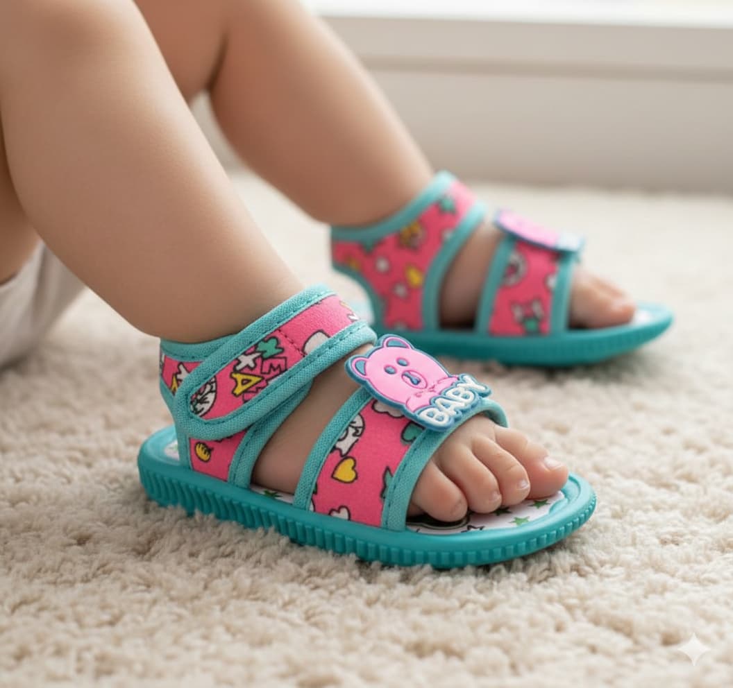 Toddler Cartoon Print Open-Toe Sandals with Hook-and-Loop Ankle Strap thumbnail 6