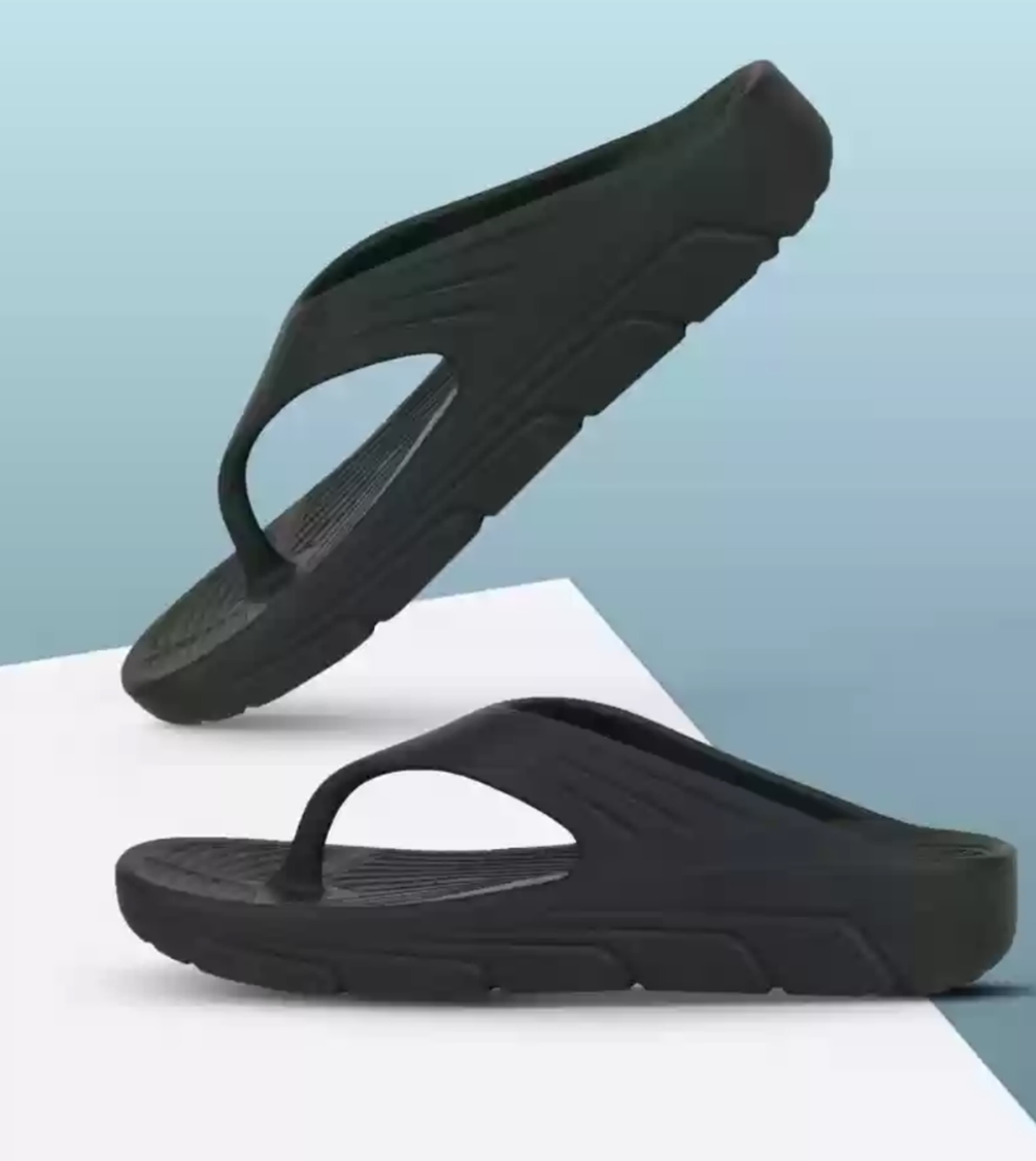 Men’s Open-Toe Slip-On Slide Sandals with Textured Footbed thumbnail 5