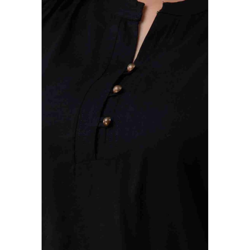 Women’S Solid Mandarin Collar Top | 3/4 Sleeve Casual Wear Top thumbnail 5