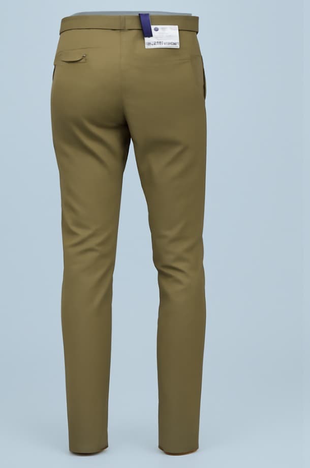 Men Regular Fit Gold Cotton Blend Trousers thumbnail 2
