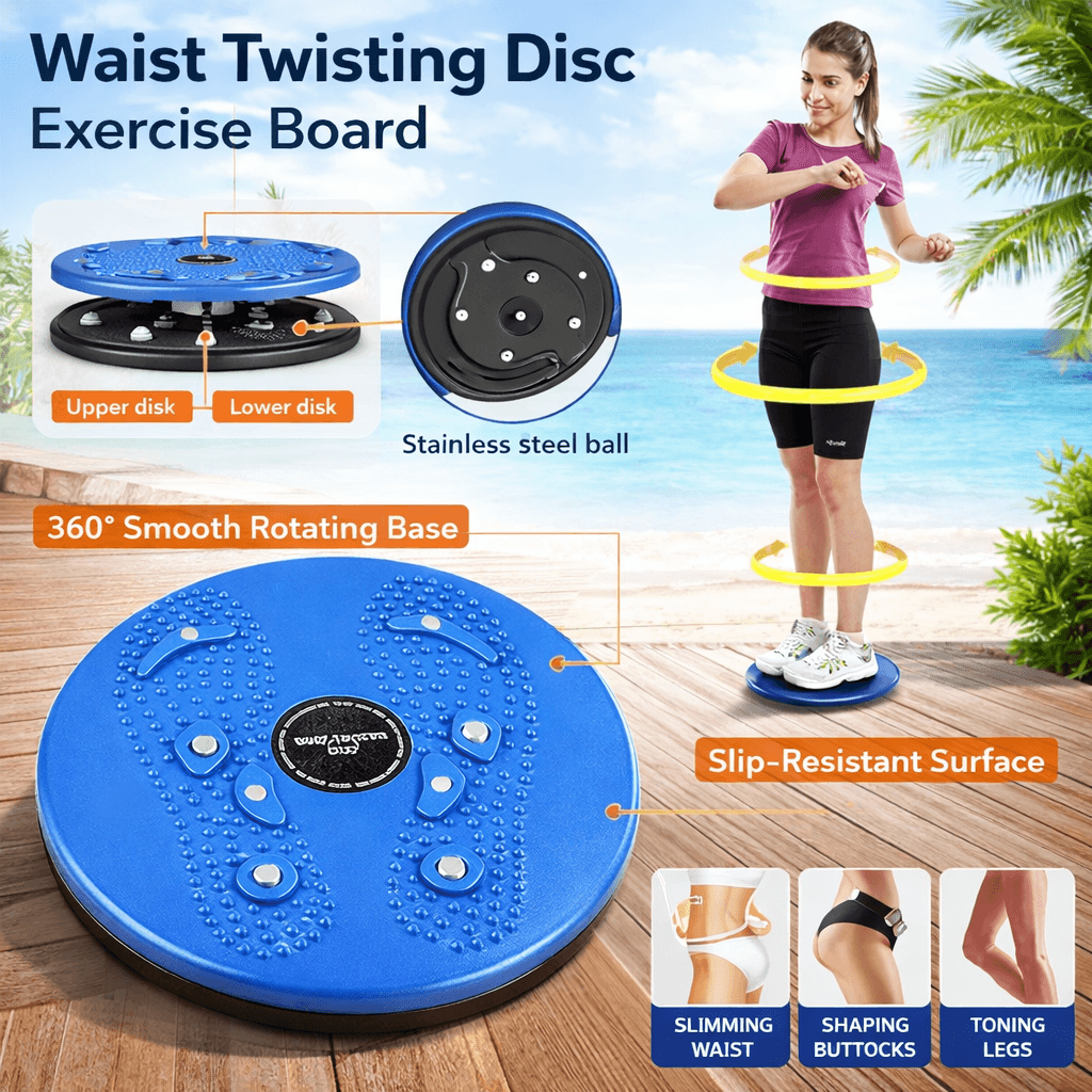 360° Waist Twisting Disc Exercise Board With Acupressure Massage & Anti-Slip Base thumbnail 3