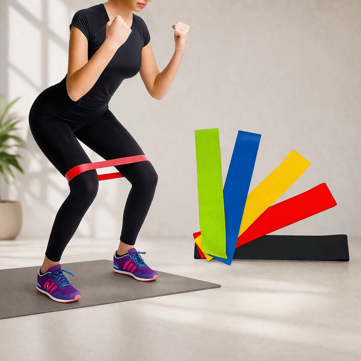 Premium Resistance Loop Bands Set Of 5 – Exercise Bands For Strength Training, Yoga, Fitness & Rehab (Light To Heavy) thumbnail 2